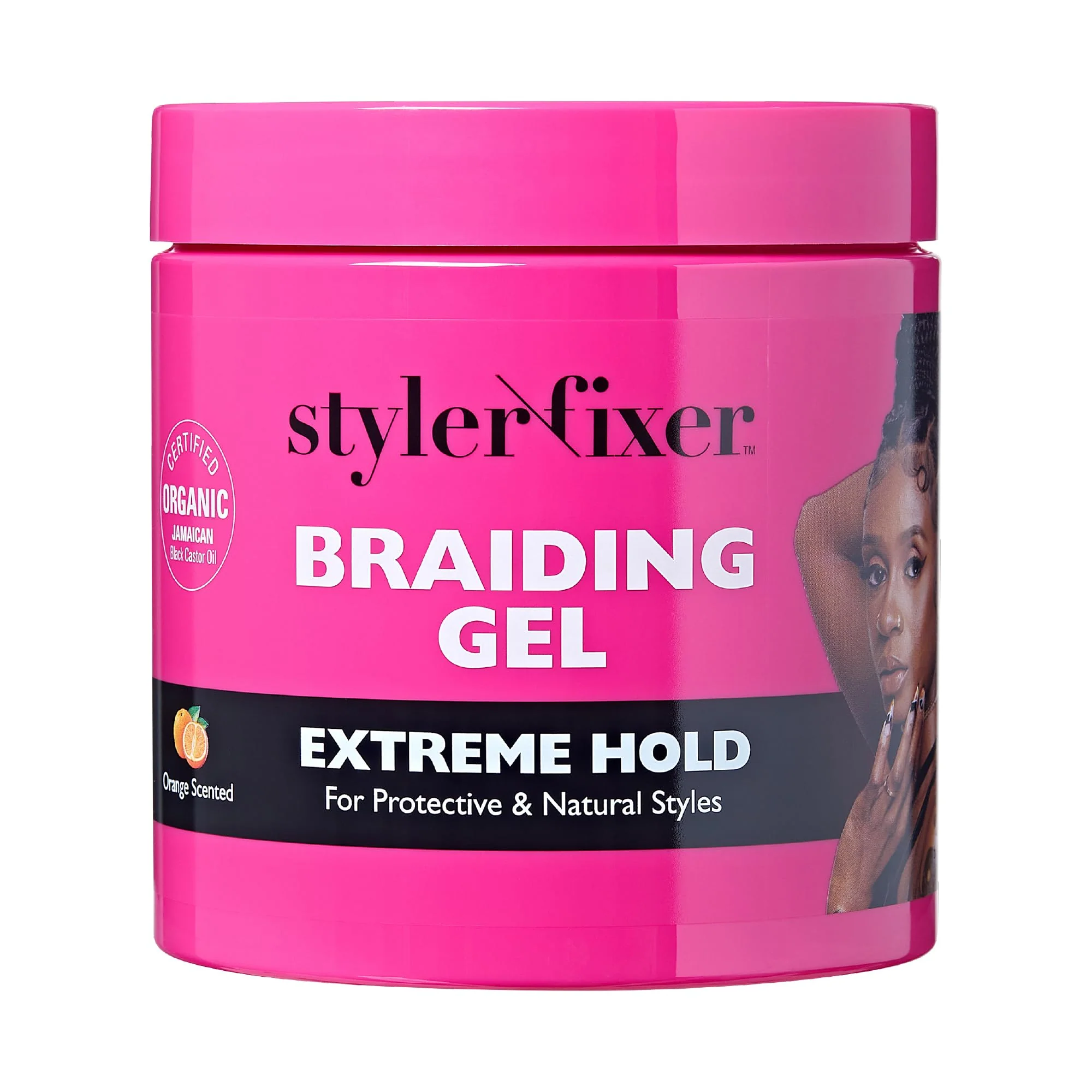 Authentic Red by Kiss Braiding Gel Extreme Hold Styler Fixer for Box Braids Cornrows Hydrating Conditioning Long-Lasting Frizz Control 4C Moisturizing Natural