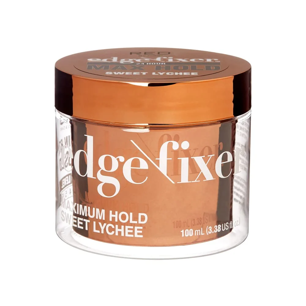 Classic Red by Kiss Edge Fixer Hair Shine Gel 24 Hour Max Hold Non-Flaking Biotin B7 Infused Natural Styling Professional Edge Control Wax Specialty