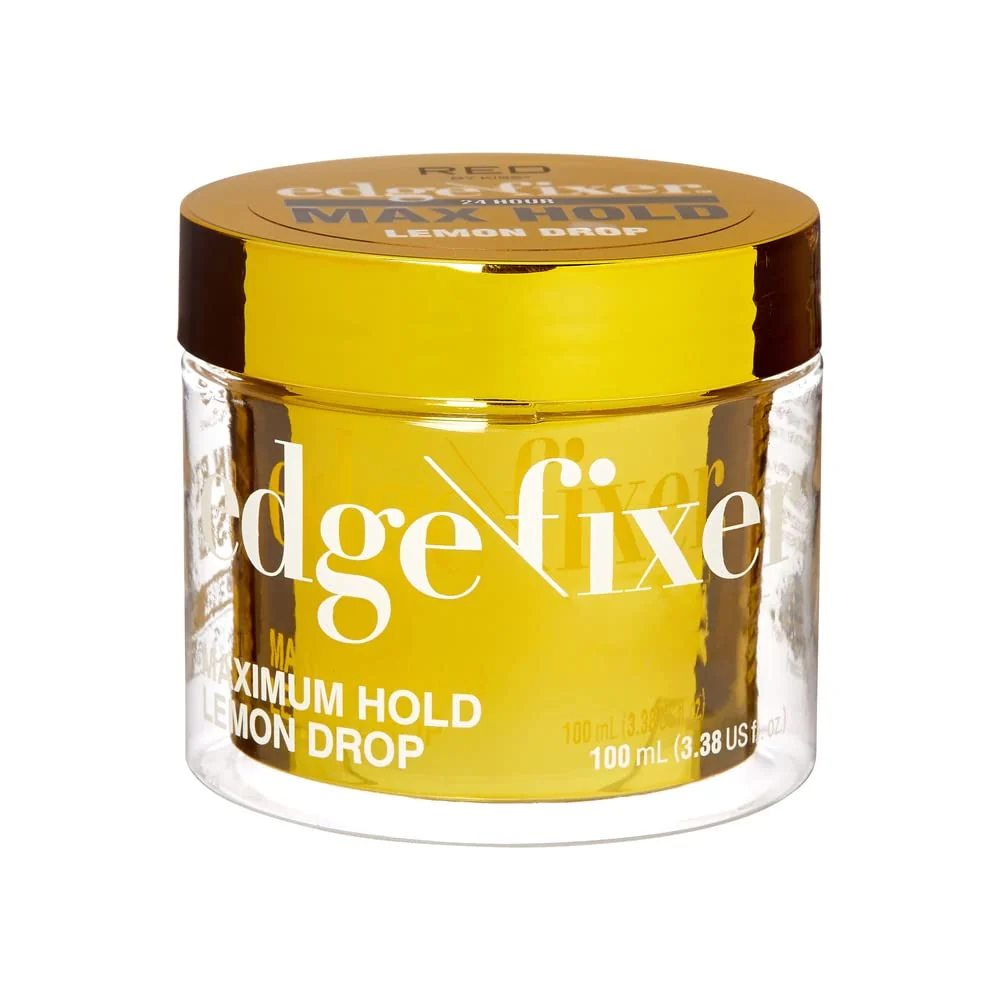 Responsible Red by Kiss Edge Fixer Hair Shine Gel 24 Hour Max Hold Non-Flaking Biotin B7 Infused Natural Styling Professional Edge Control Wax Practical