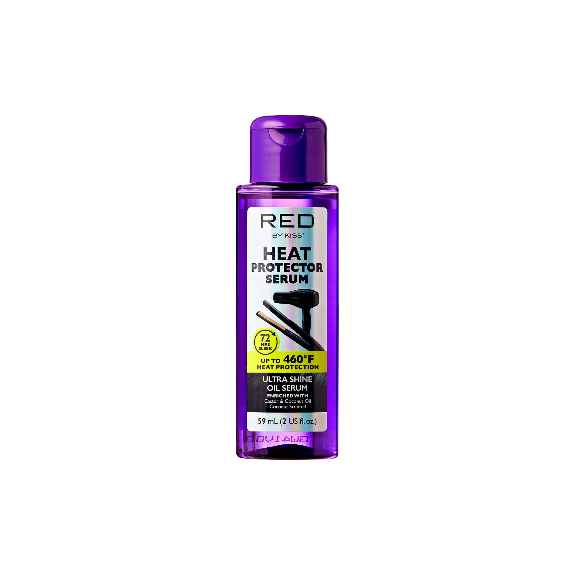 Verified Red by Kiss Heat Protector Hair Styling Serum Thermal Protection Ultra Shine Oil Serum Protects Hair from Heat Damage Anti Frizz Strengthening Professional