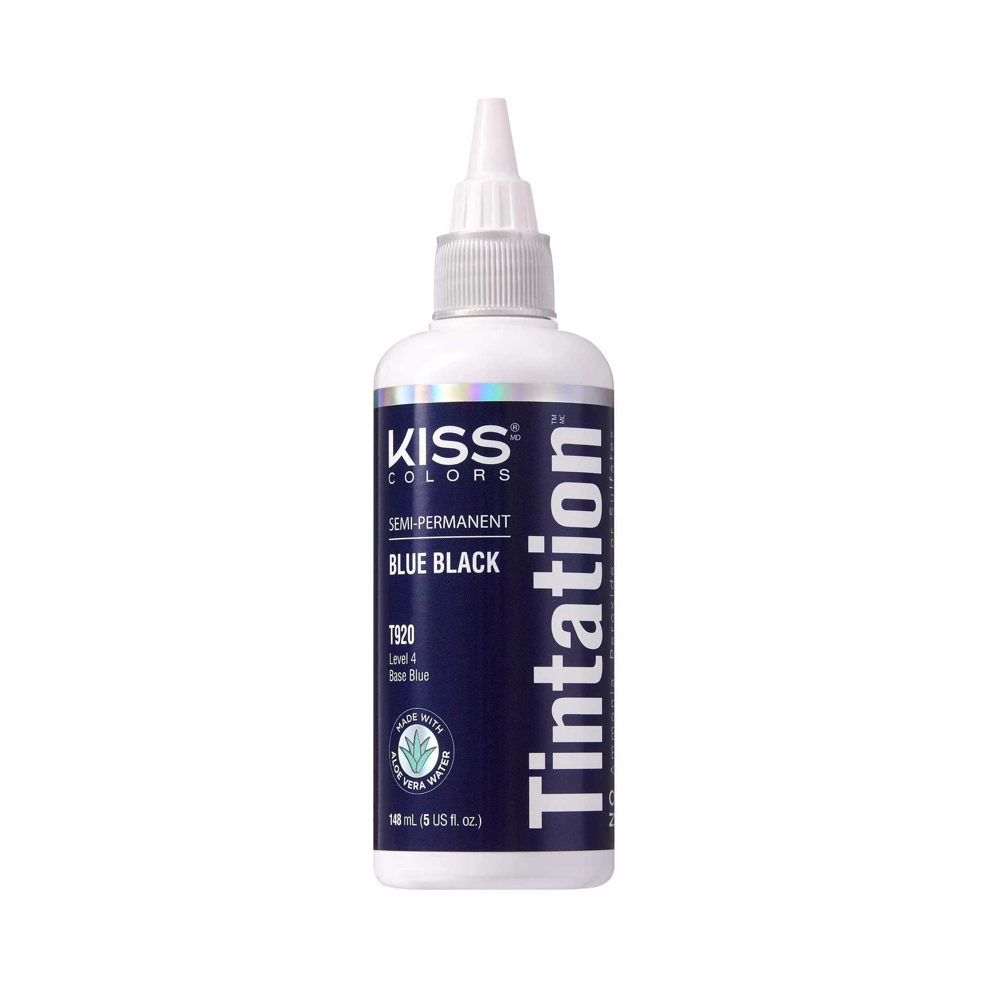 Pure Red by Kiss Tintation Semi-Permanent Hair Color Aloe Vera Water Based Argan Oil Olive Oil Collagen Keratin Long-Lasting Color Dye Blue Black Next-Generation
