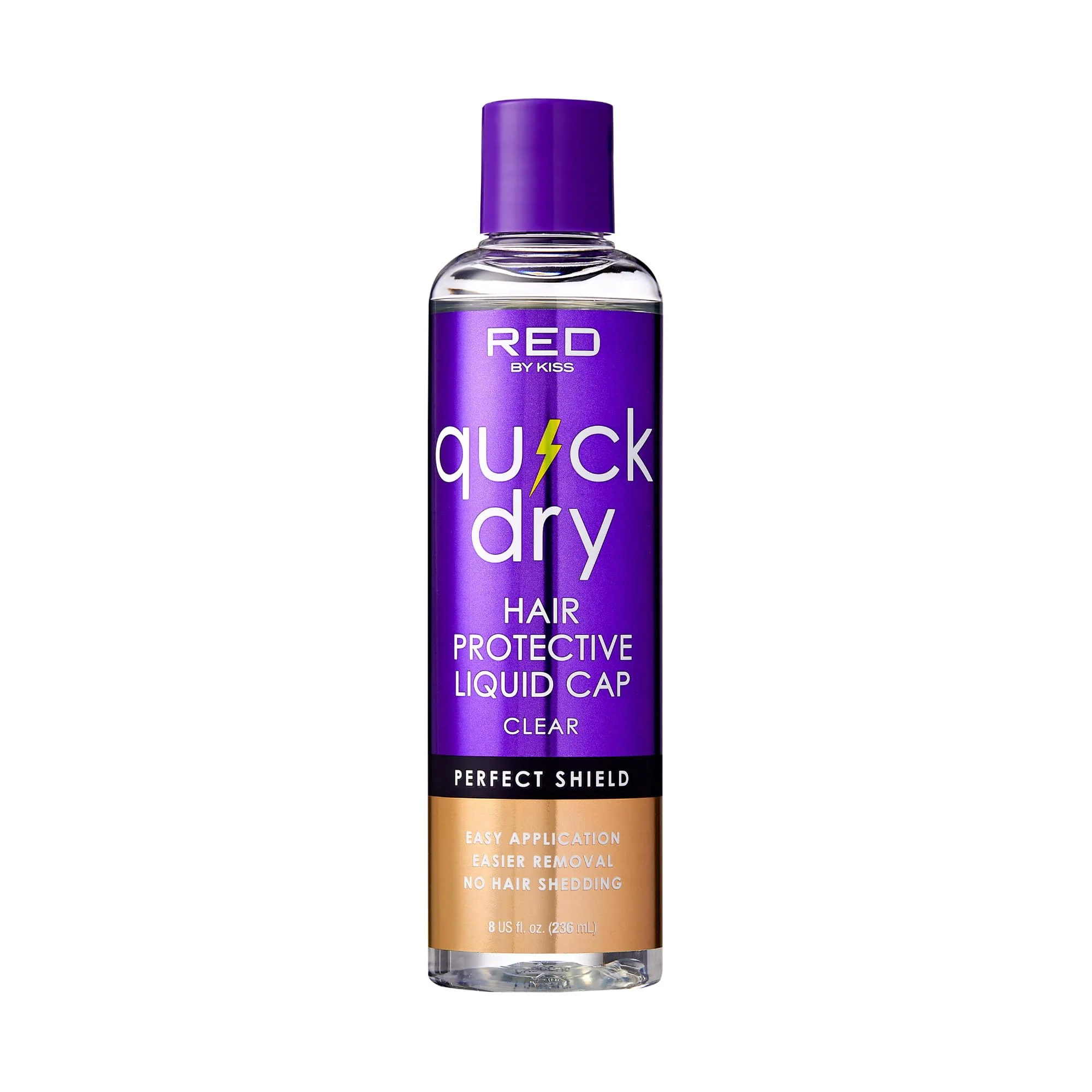 Practical Red by Kiss Quick Dry Hair Protective Liquid Cap Strong Lightweight Protection from Weaves Glue Damage Fast Application Quick Drying Easy Soft