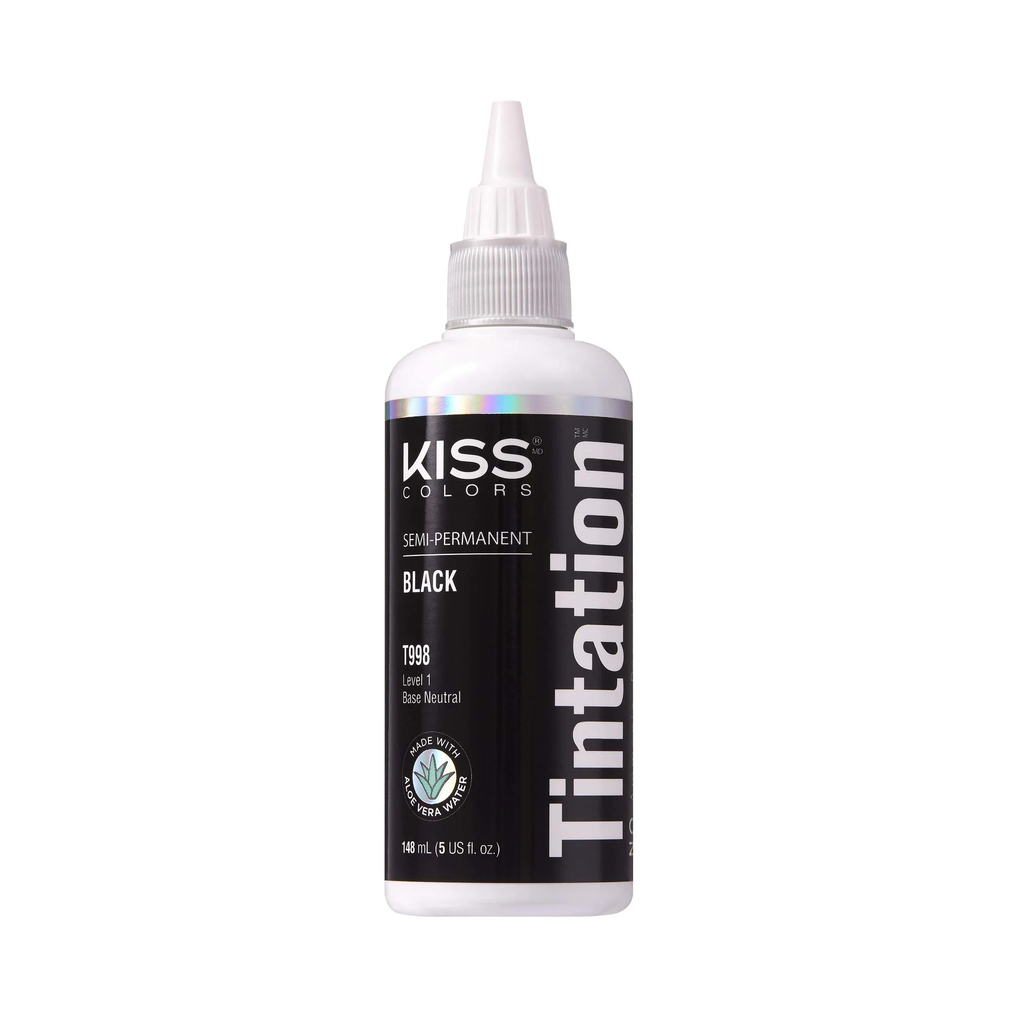 Efficient Red by Kiss Tintation Semi-Permanent Hair Color Aloe Vera Water Based Argan Oil Olive Oil Collagen Keratin Long-Lasting Color Dye Black 5 Fl Specialty