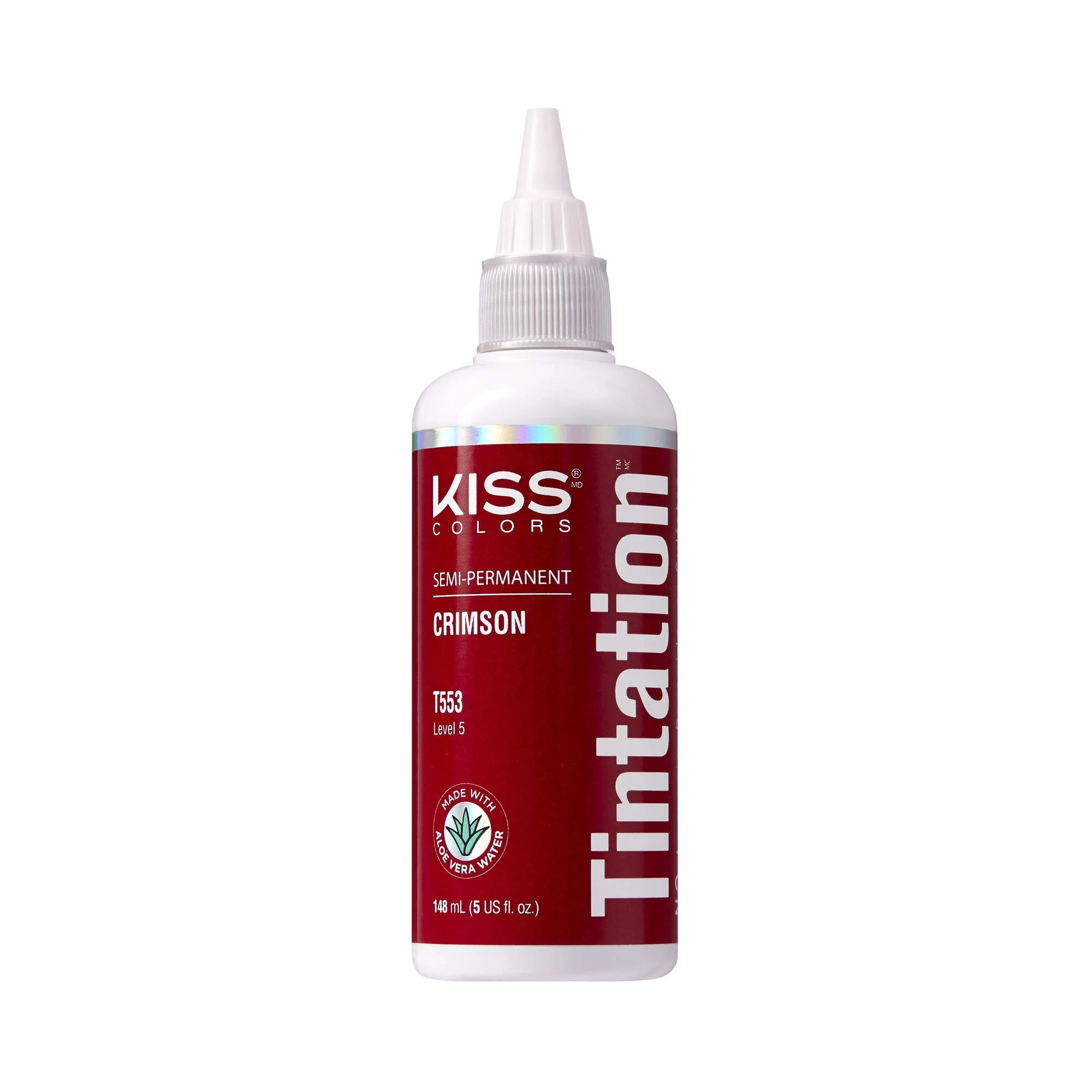 Crafted Red by Kiss Tintation Semi-Permanent Hair Color Aloe Vera Water Based Argan Oil Olive Oil Collagen Keratin Long-Lasting Color Dye Crimson 5 Exclusive