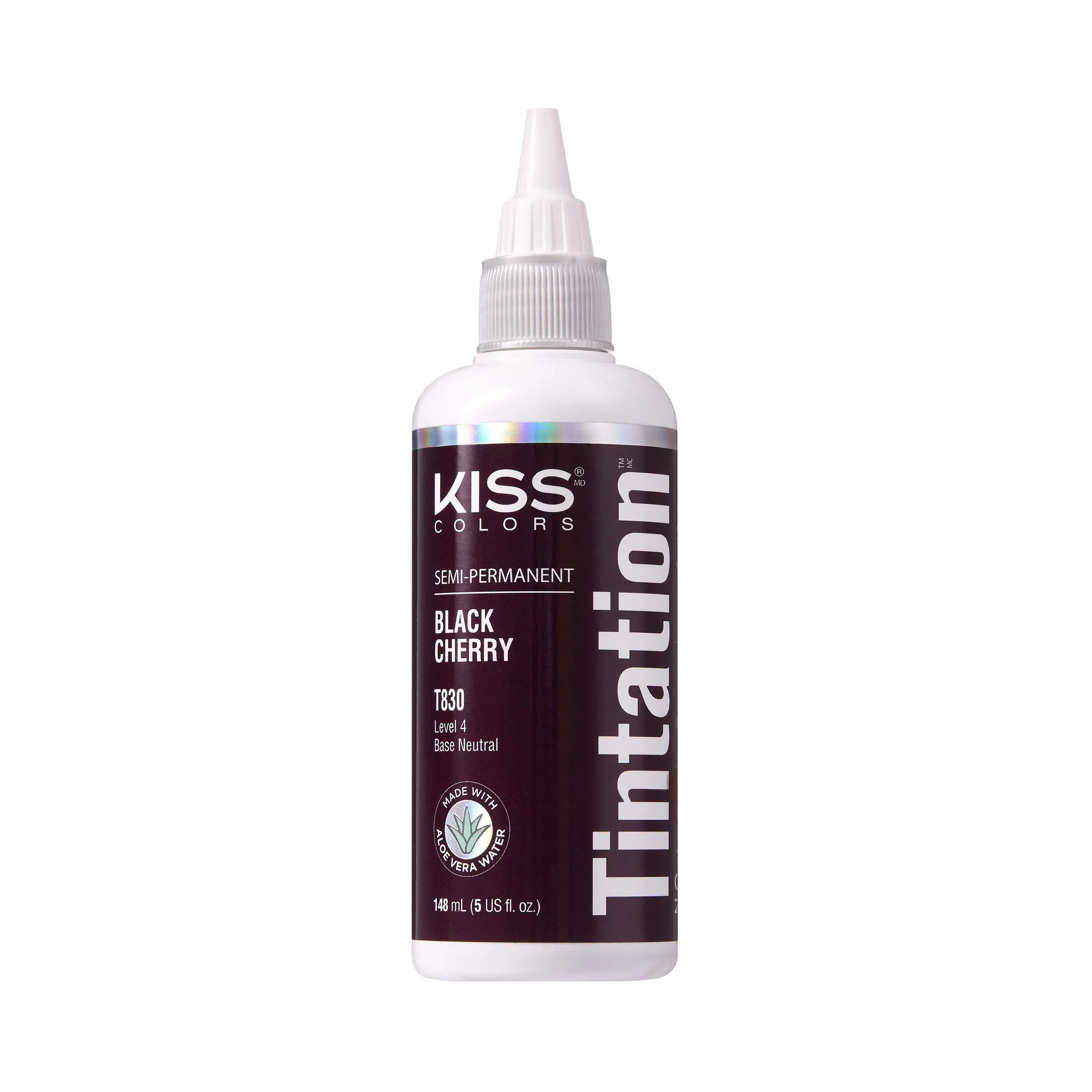 Soft Red by Kiss Tintation Semi-Permanent Hair Color Aloe Vera Water Based Argan Oil Olive Oil Collagen Keratin Long-Lasting Color Dye Black Safe