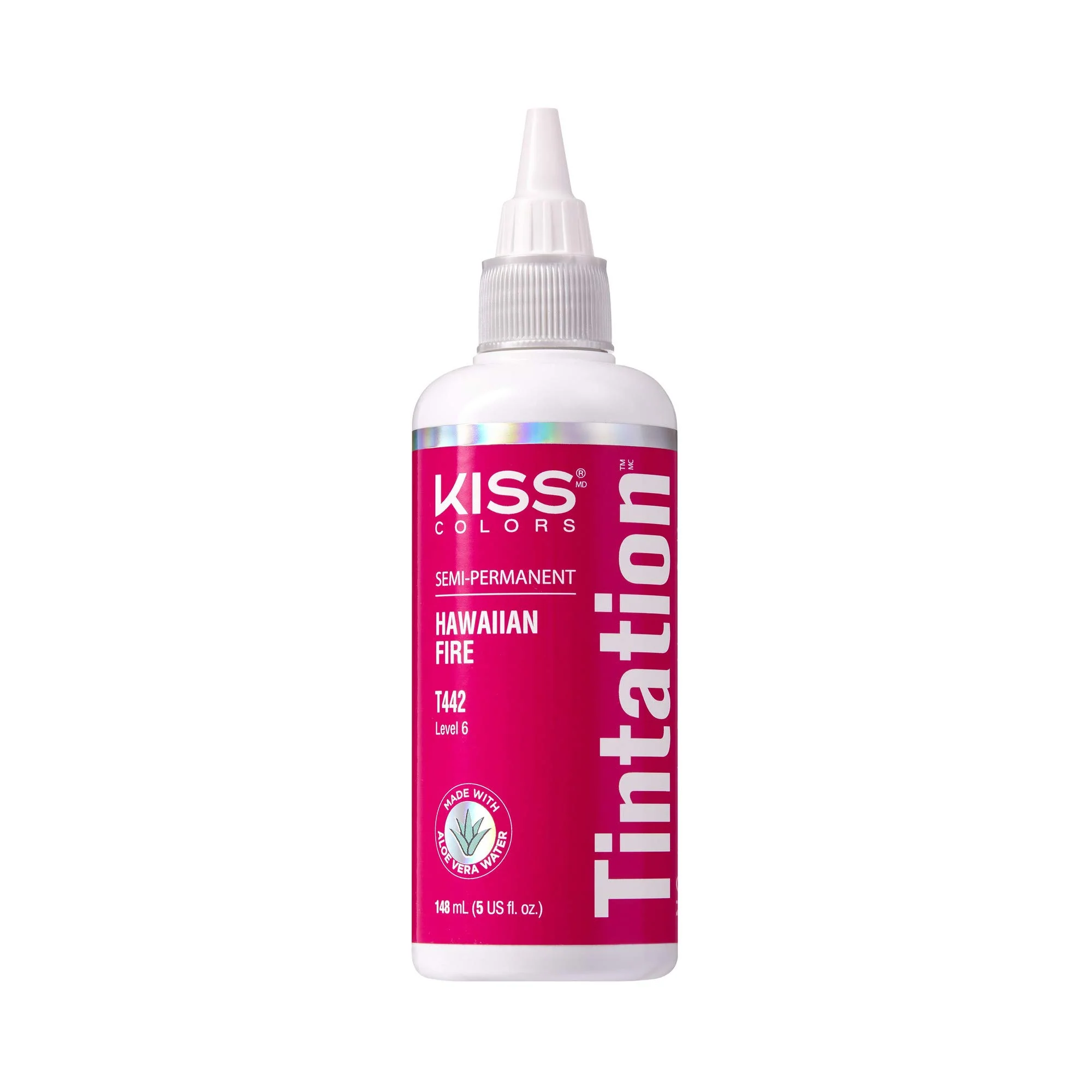 Selected Red by Kiss Tintation Semi-Permanent Hair Color Aloe Vera Water Based Argan Oil Olive Oil Collagen Keratin Long-Lasting Color Dye Hawaiian Efficient