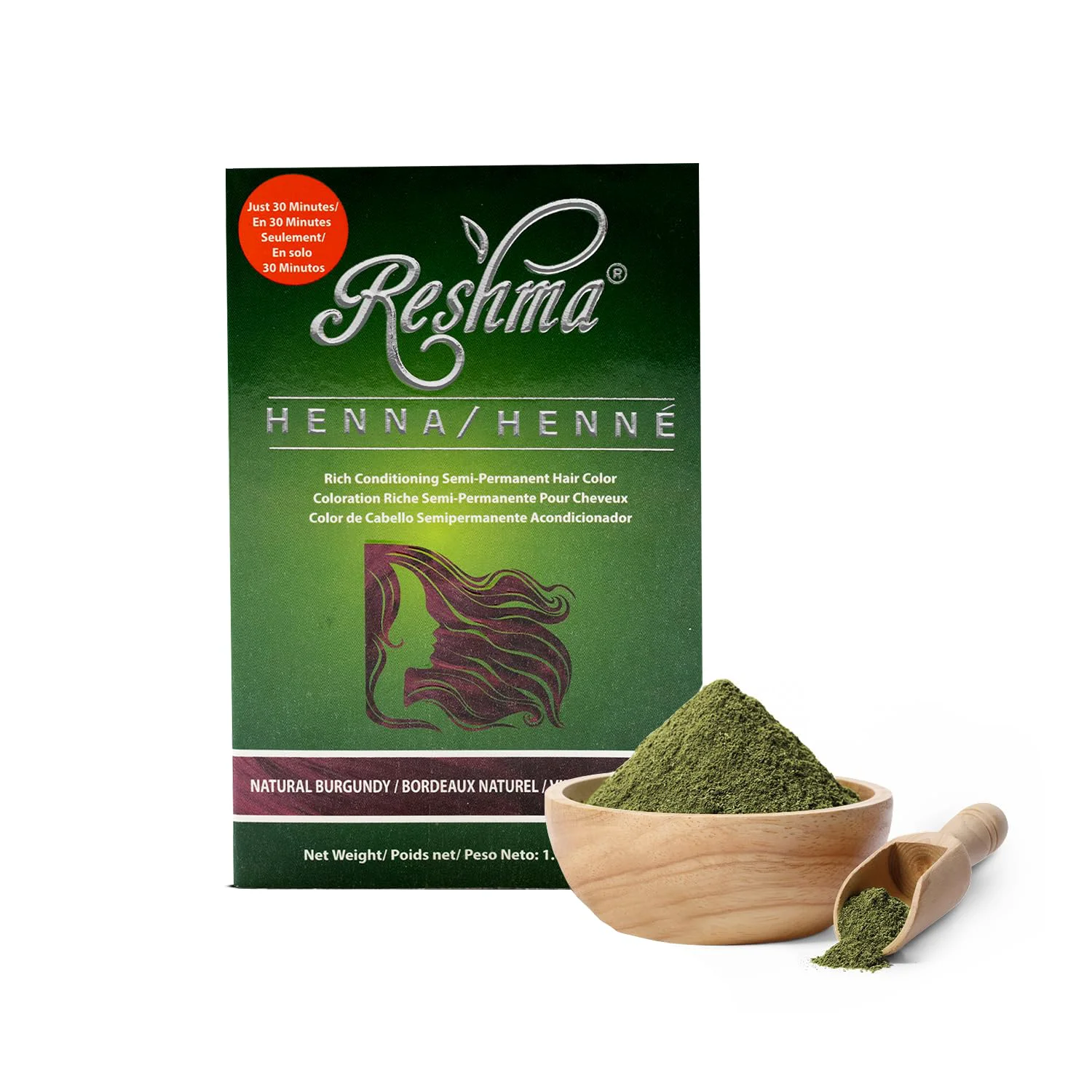 Refined Reshma Beauty 30 Minute Henna Hair Color Infused with Plant-Based Outstanding
