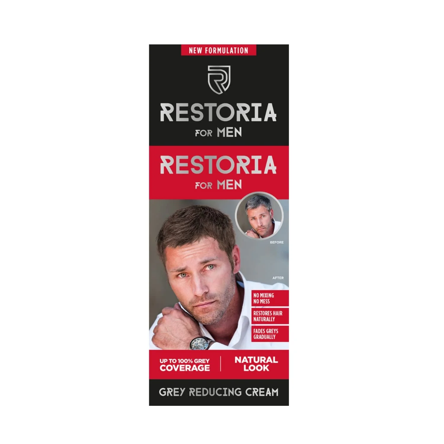 Healthy Restoria Grey Reducing Cream for Men - Hair Cream for Restoring Fine