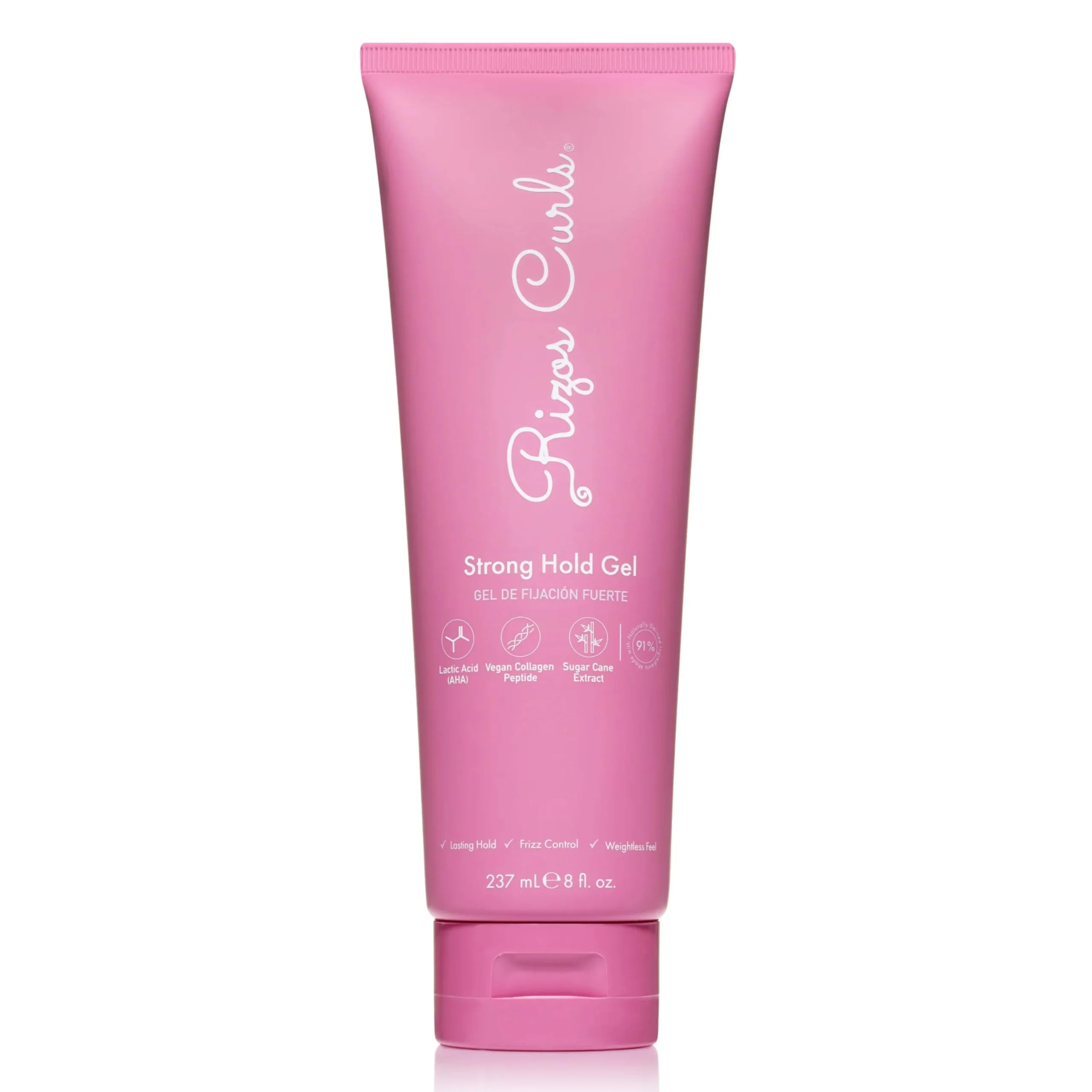 Traditional Rizos Curls Strong Hold Gel - Long-Lasting Flake- Gel for Curly Coily and Wavy Hair Frizz Control Curl Definition Shine Vegan Collagen Excellent
