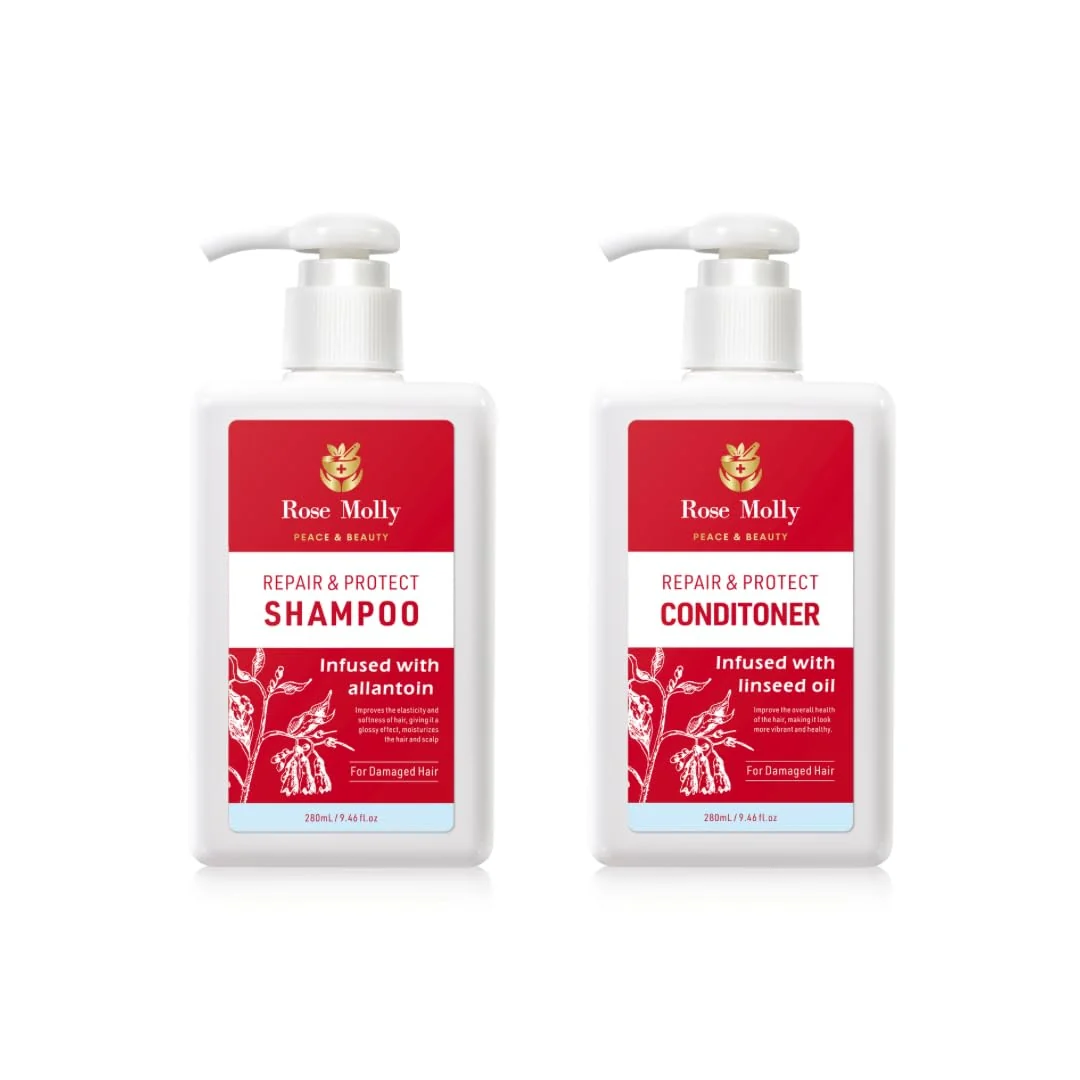 Verified Rose Molly Repair Protect Shampoo and Conditioner Set for Damaged Hair 17.64 fl oz Exclusive