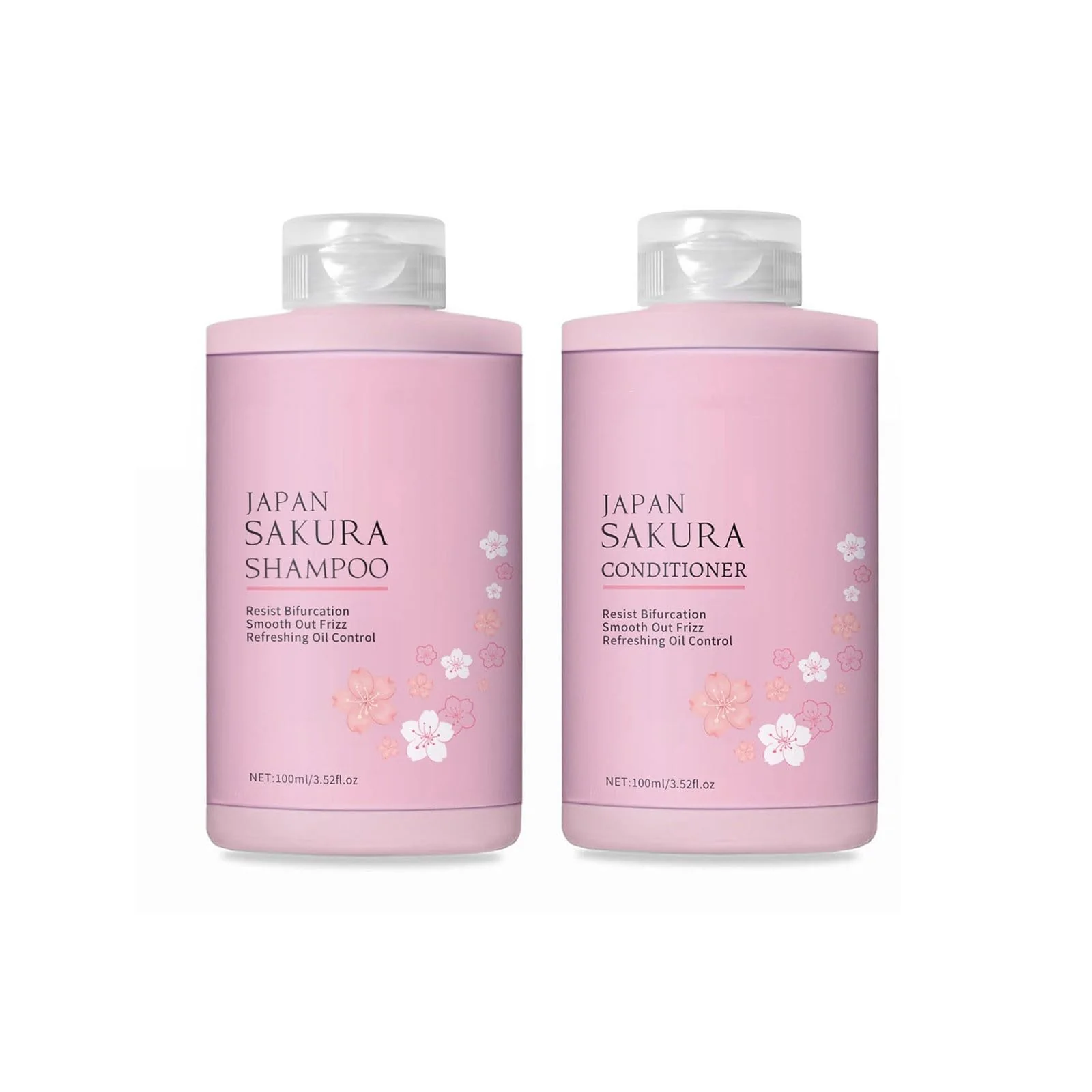 Detailed Sakura Shampoo and Conditioner Set Hair Shampoo and Conditioner for Women Long Lasting Sakura Scent Hair Care Deep Hydration Frizz Control Official