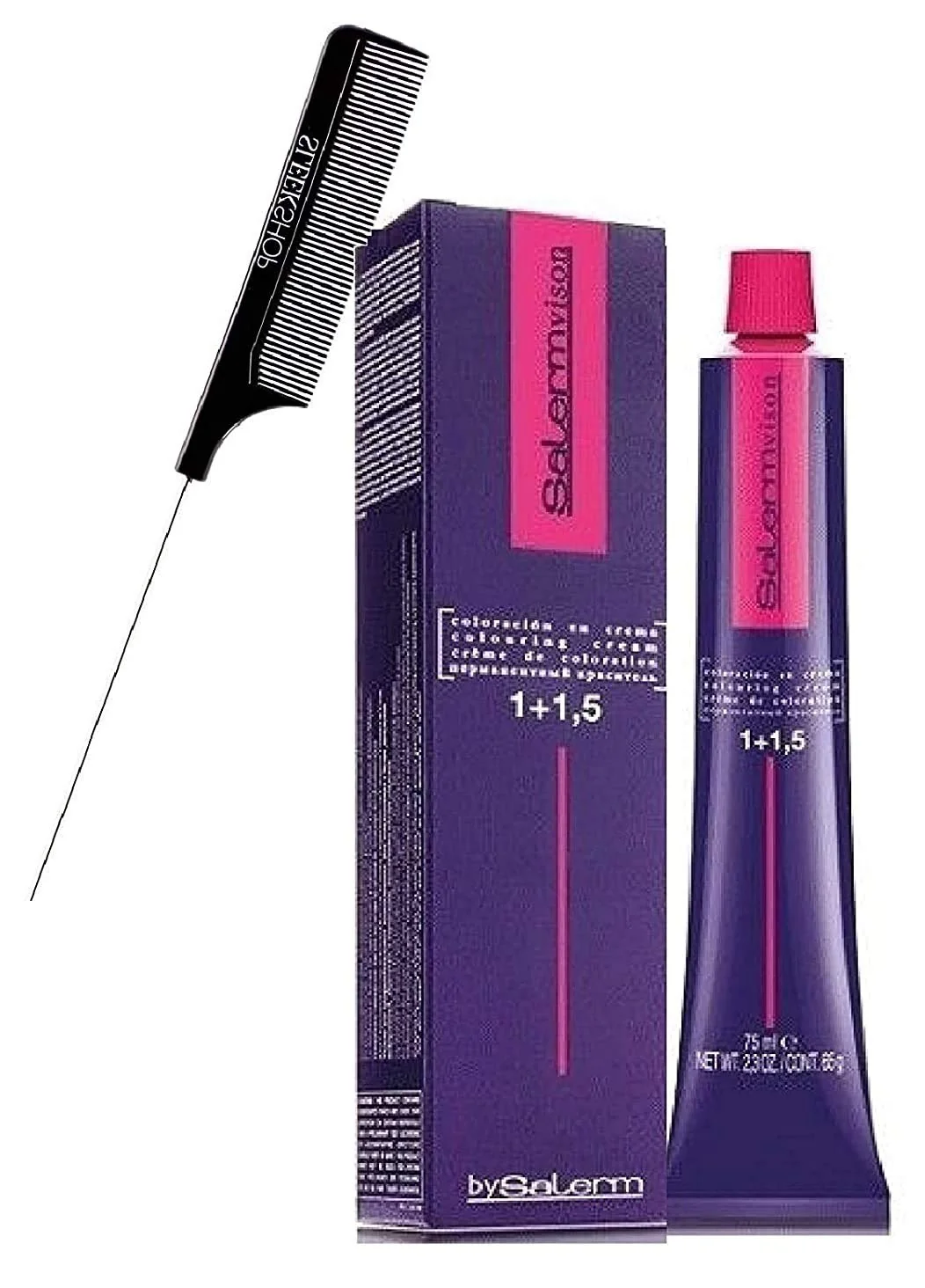 Relaxed rm Cosmetics VISION rmvision Permanent Cream Hair Color Dye w Sleek Steel Pin Rat Tail Comb Haircolor Creme Gray Coverage in 30 minutes Responsible