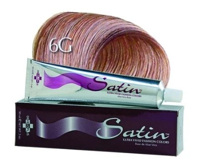 Convenient Satin Ultra Vivid Fashion Colors 6G Dark Golden Blonde Hair Dye 3 oz. Gold Series Permanent Hair Dye Made with Soy Protein and Aloe Vera Vegan Eco-Friendly