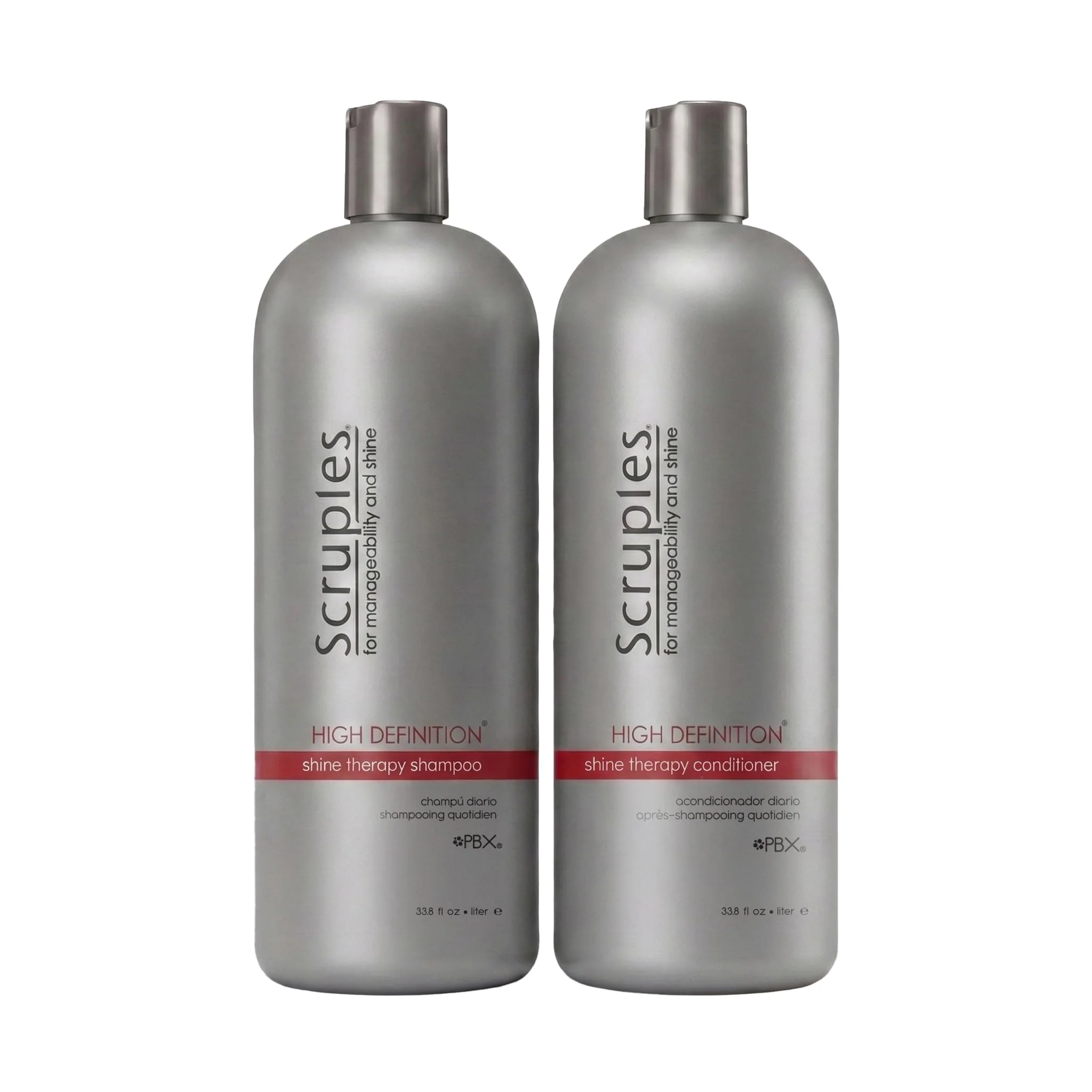 Casual Scruples High Definition Shine Therapy Shampoo Conditioner 1L Bundle Cleanses while Improving Shine Strength Manageability Delivers Healthy Exclusive