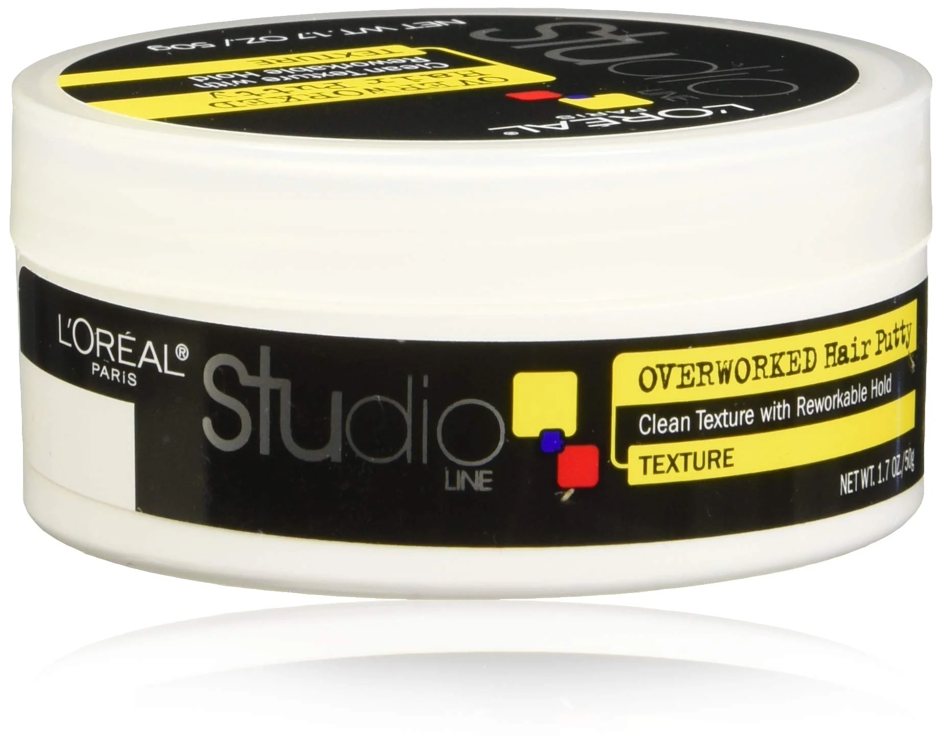 Natural L'O Paris Studio Line Overworked Hair Putty 1.7 Ounce Pack of 4 Functional