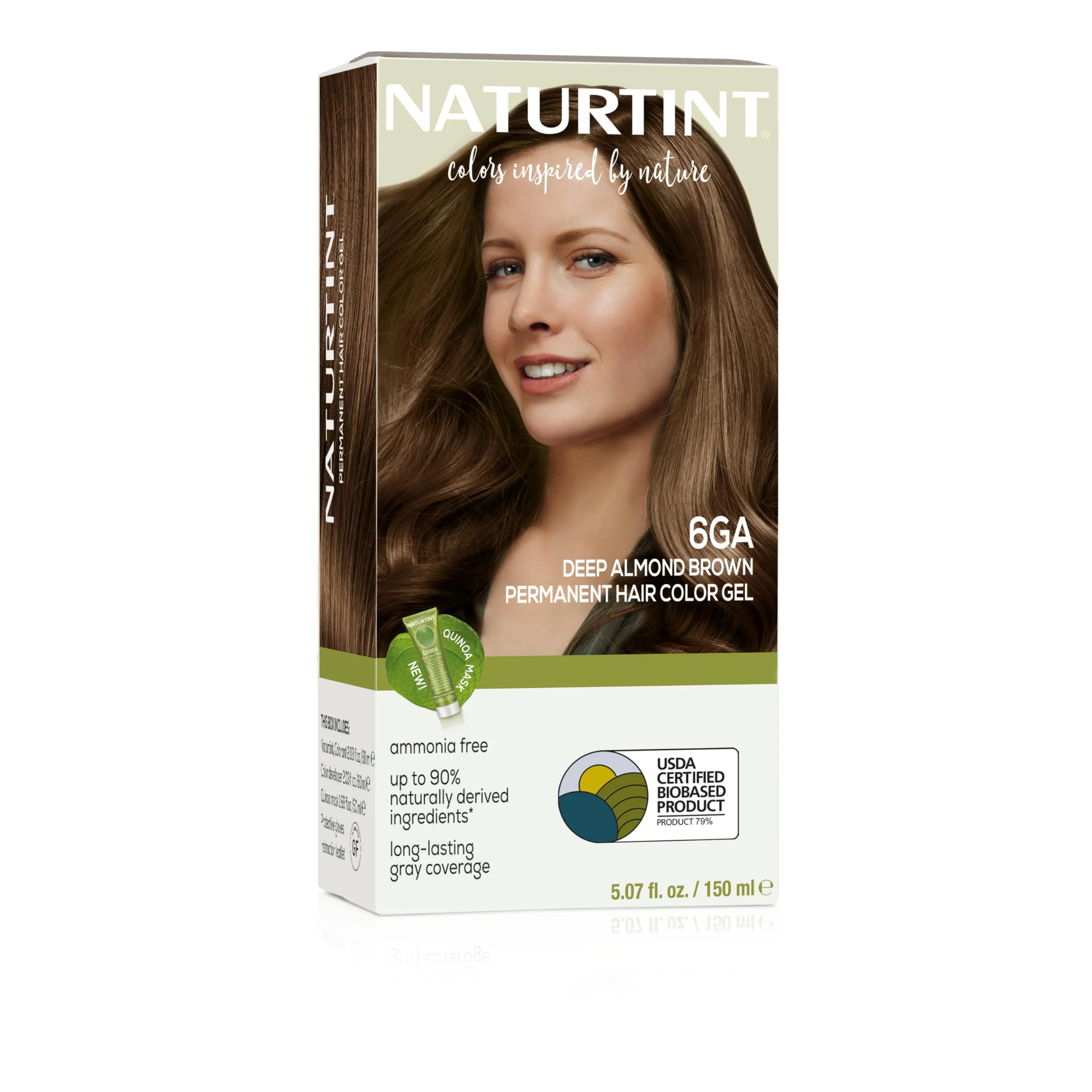 Minimalist Naturtint 6GA Deep Almond Brown Permanent Hair Color Pack of 1 Eco-Friendly