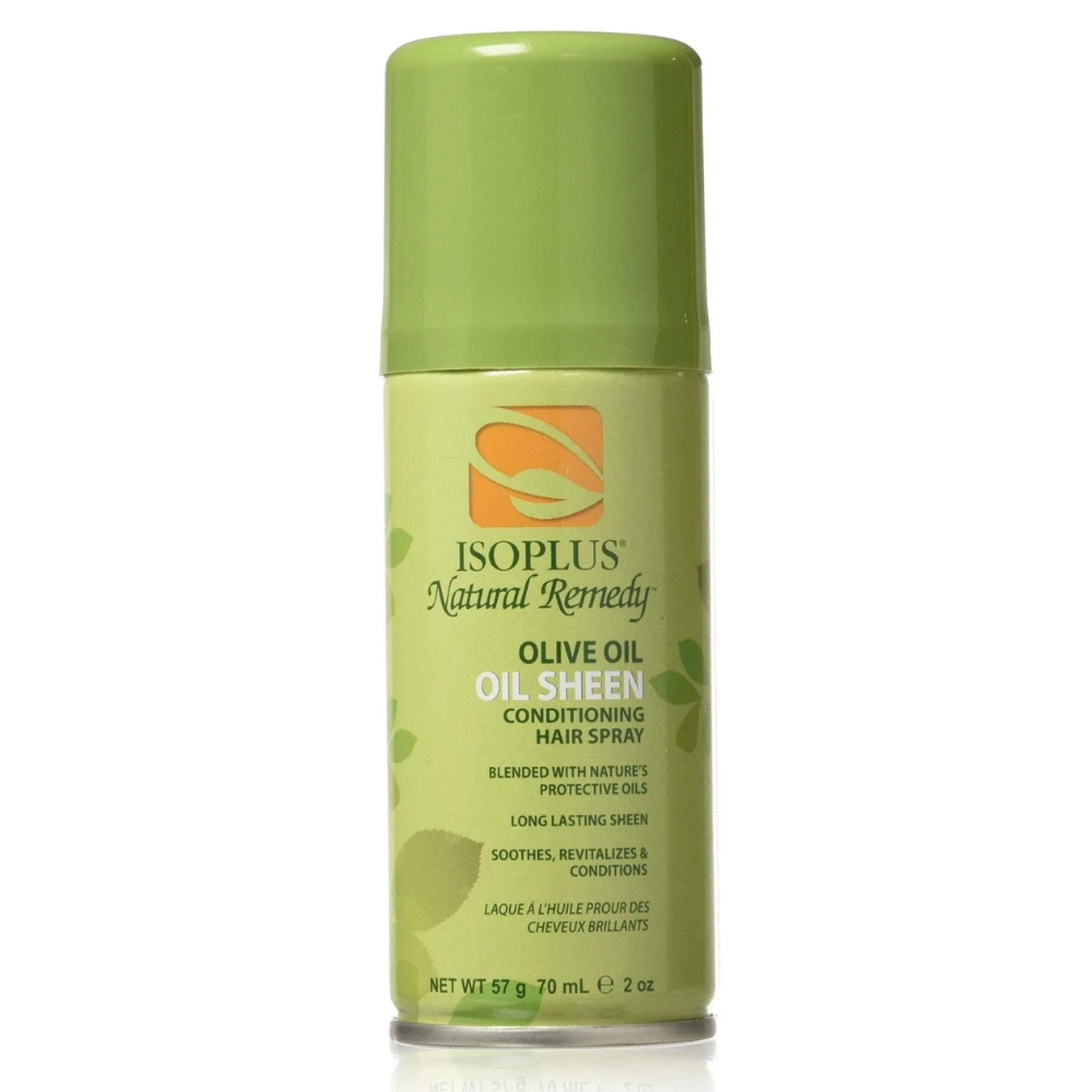 Solid Isoplus Natural Remedy Olive Oil Sheen Hair Spray 2 Oz. Proven