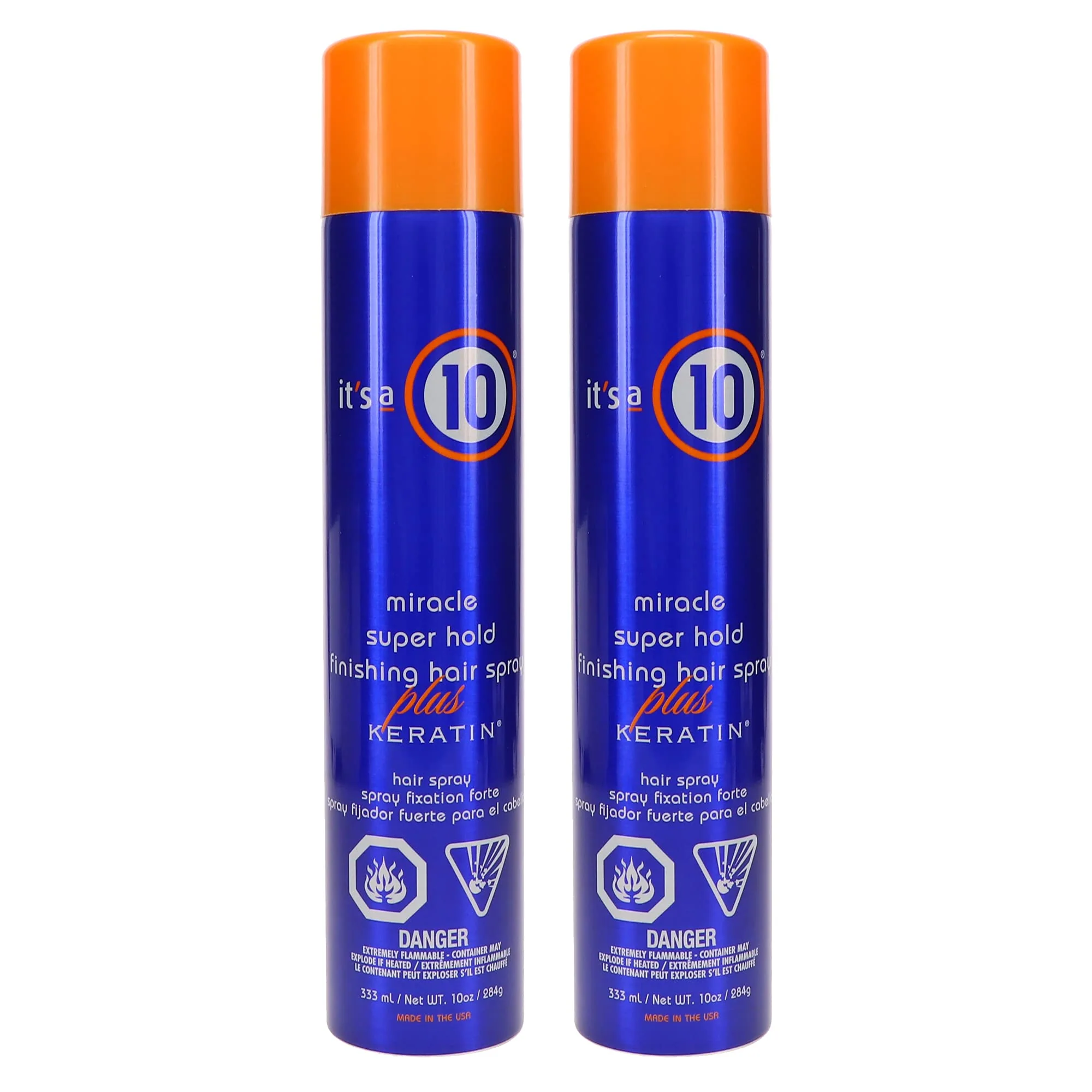 Traditional It's a 10 Super Hold Finishing Spray Plus Keratin 10 oz Pack of 2 Specialty
