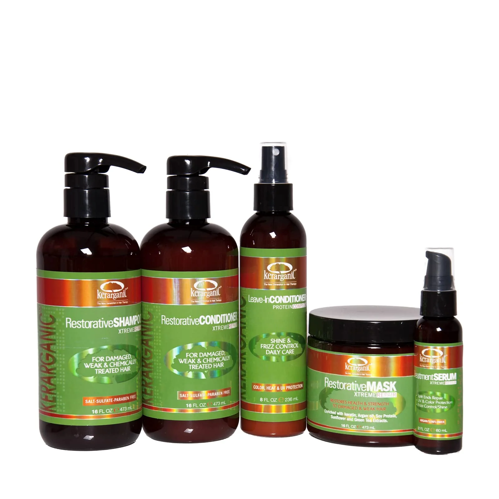 High-Quality KERARGANIC RESTORATIVE XTREME HAIR REPAIR PRODUCTS FRIZZ CONTROL KIT Classic