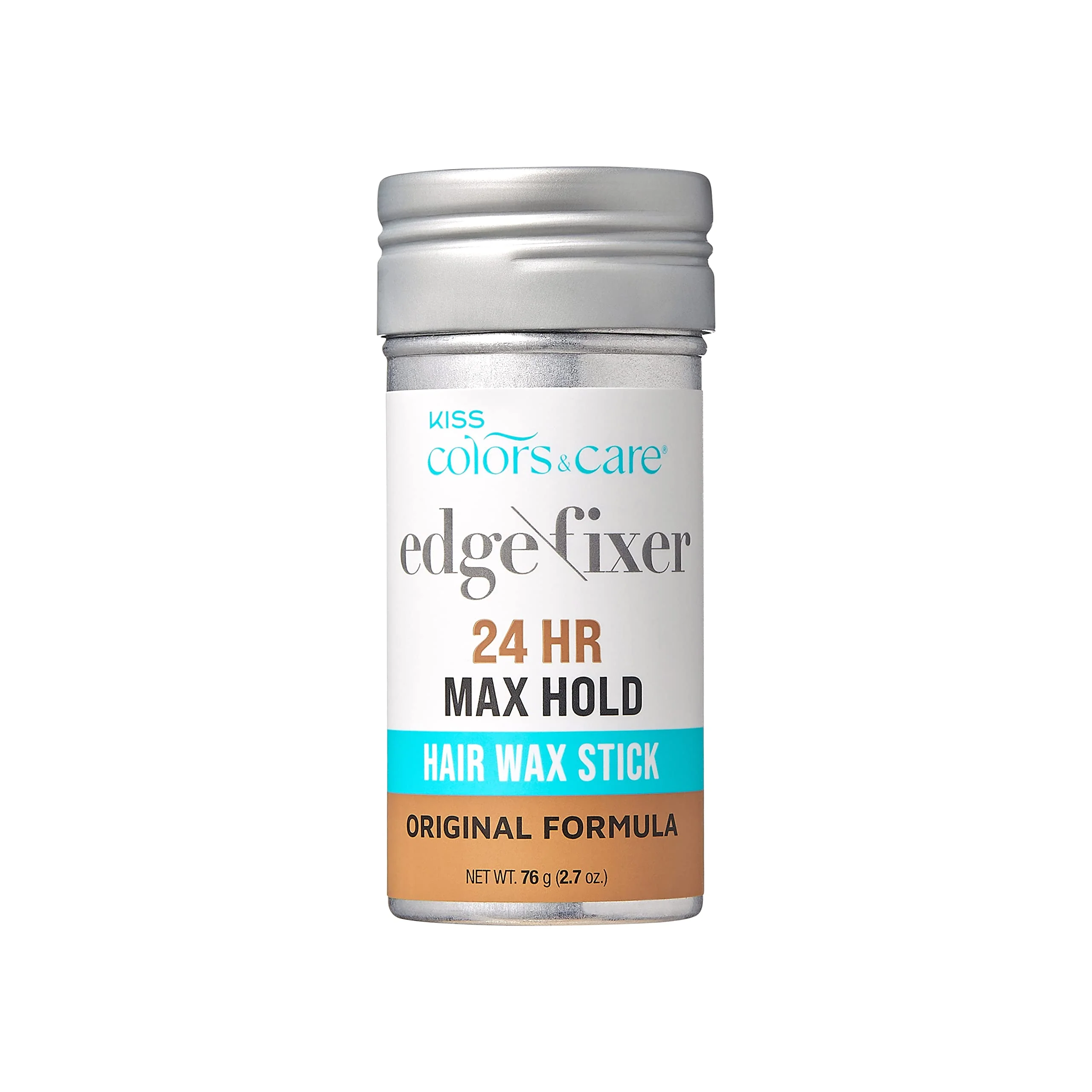 Fashionable KISS COLORS CARE Hair Wax Stick 2.7 OZ - Effortless Edge Styling 24 Hour Hold Non-Oily Flake- Biotin B7 Shea Butter Sleek Secure