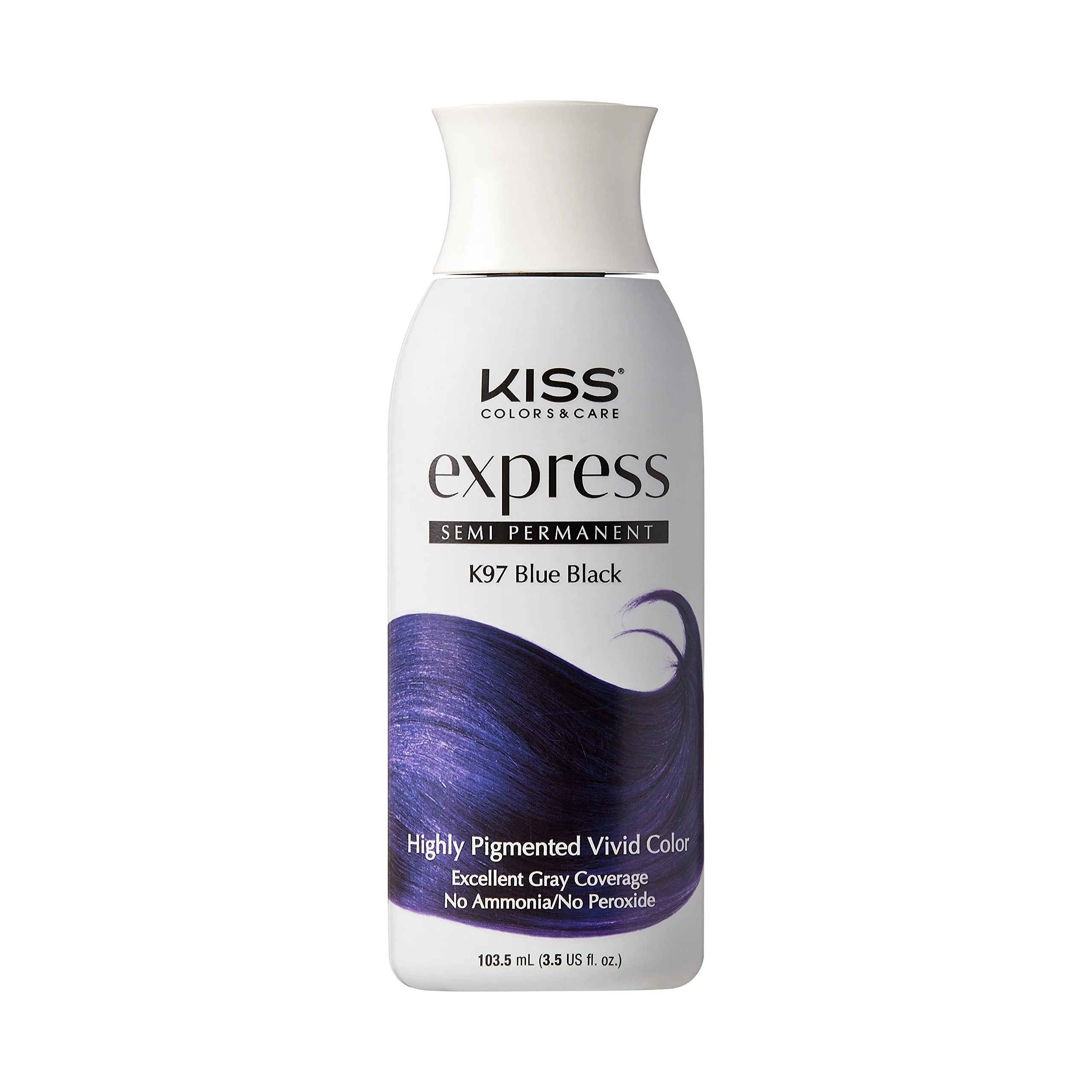 Selected Kiss Express Semi-Permanent Hair Color - Vivid Highly Pigmented Dye for Vibrant Hair Gentle Formula Gray Coverage pH Balanced 23 Intermixable Effective
