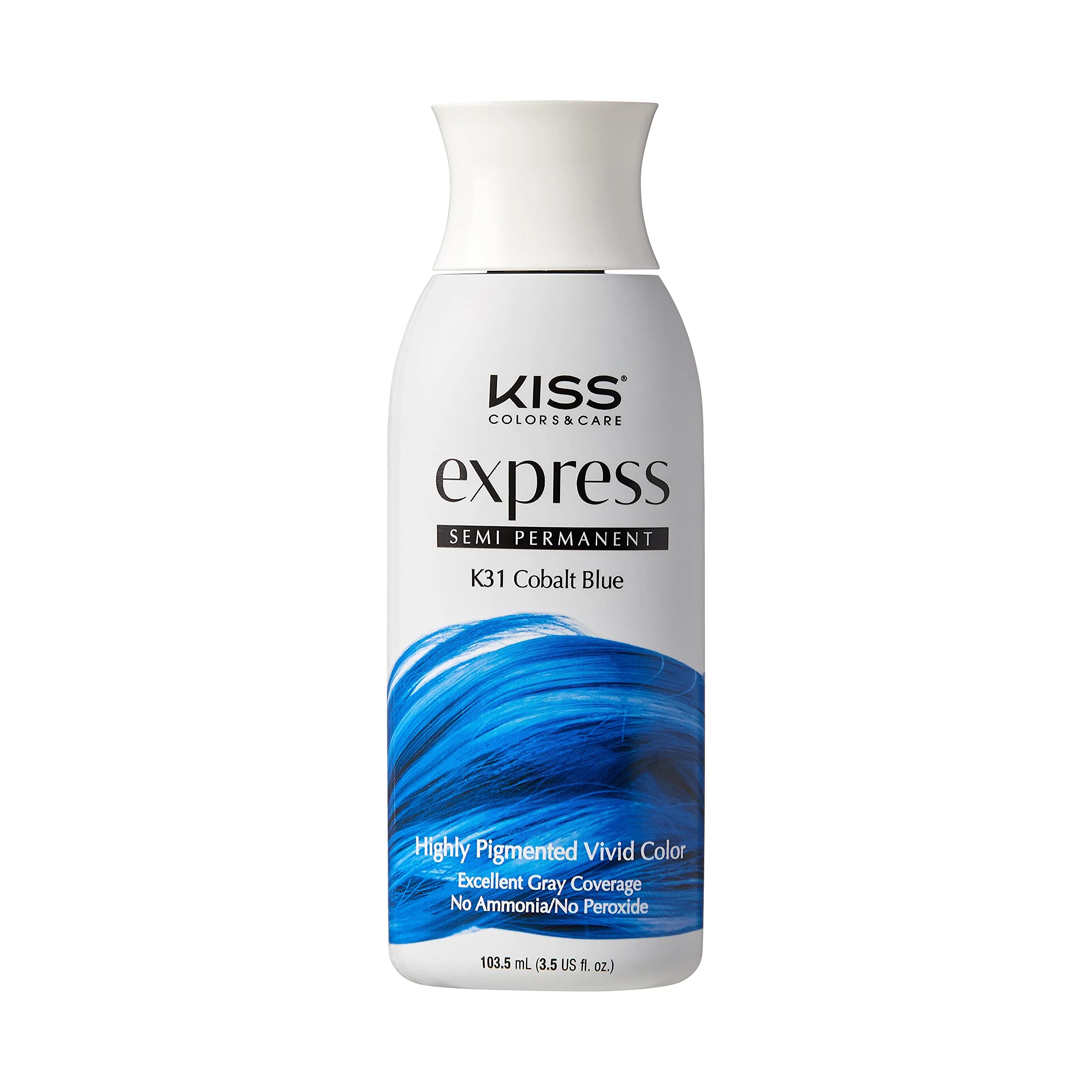 Pure Kiss Express Semi-Permanent Hair Color - Vivid Highly Pigmented Dye for Vibrant Hair Gentle Formula Gray Coverage pH Balanced 23 Intermixable Efficient