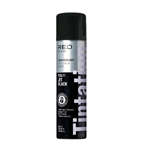 Innovative Kiss Root Cover Up Gray Concealer Spray Tintation Temporary Hair Color Spray Root Touch Up Hair Dye Large Size 6 oz. Jet Black Artisan