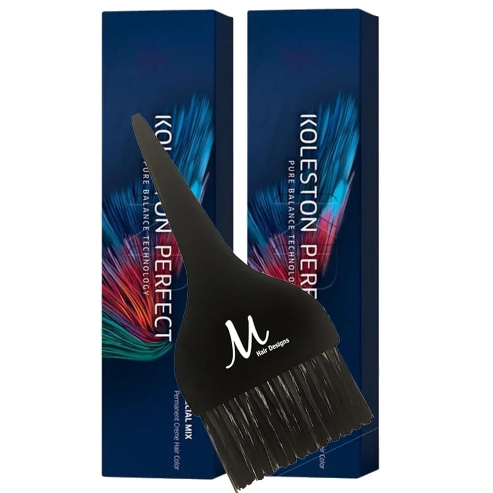 Professional Koleston ME 0 00 Pure Shine Permanent Hair Color Creme 2 Ounce Pack of 2 With Tint Brush - Long-Lasting Gray Coverage - Use with Welloxon Efficient