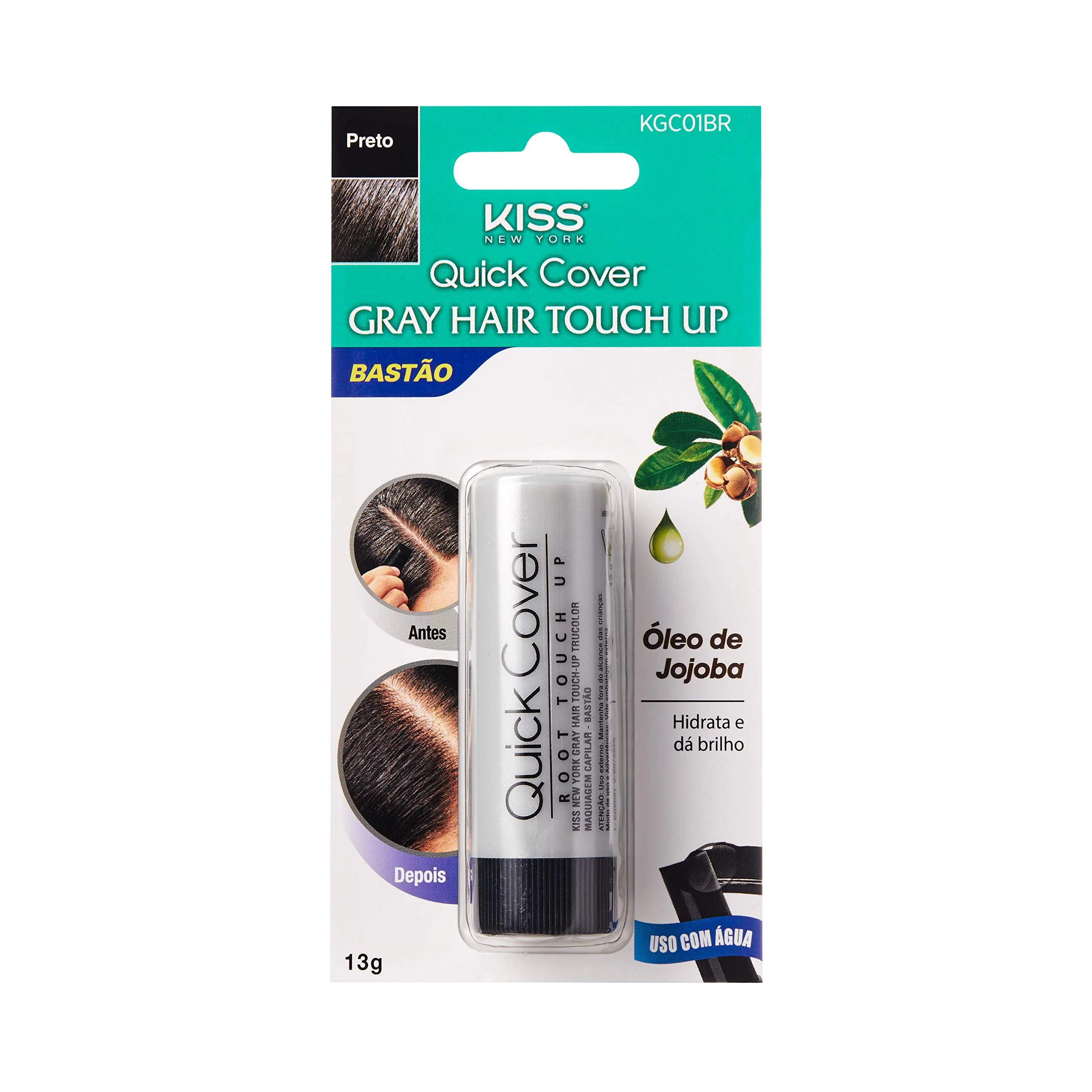 Dependable KISS Trucolor Instant Gray Hair Touch Up Stick Black KGC01 Verified