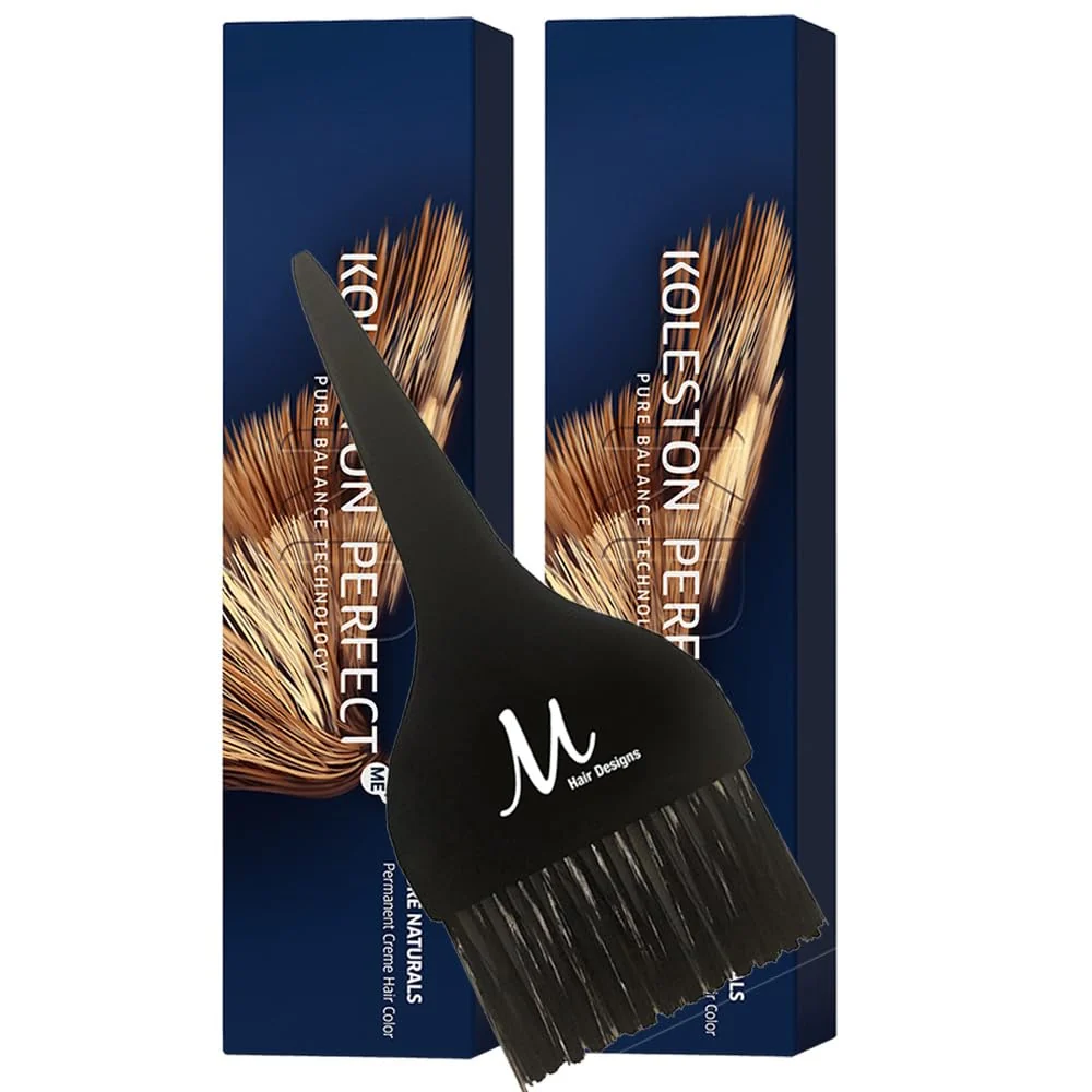 Classic Koleston ME 9 03 Very Light Blonde Natural Gold Permanent Hair Color Creme 2 Ounce Pack of 2 With Tint Brush - Long-Lasting Gray Coverage