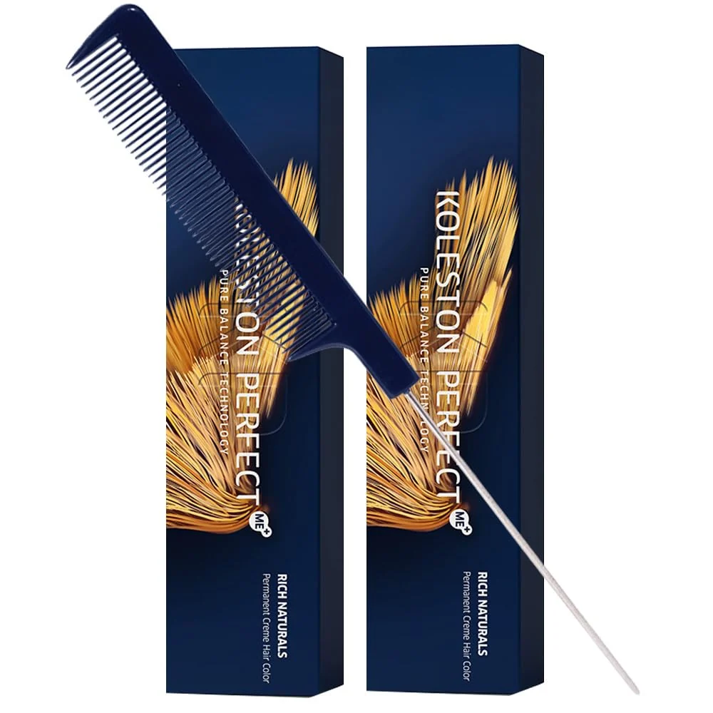 Comfortable Koleston ME 9 97 Very Light Blonde Cendre Brown Permanent Hair Color Creme 2 Ounce Pack of 2 With Pin Tail Comb - Use with Welloxon Breathable