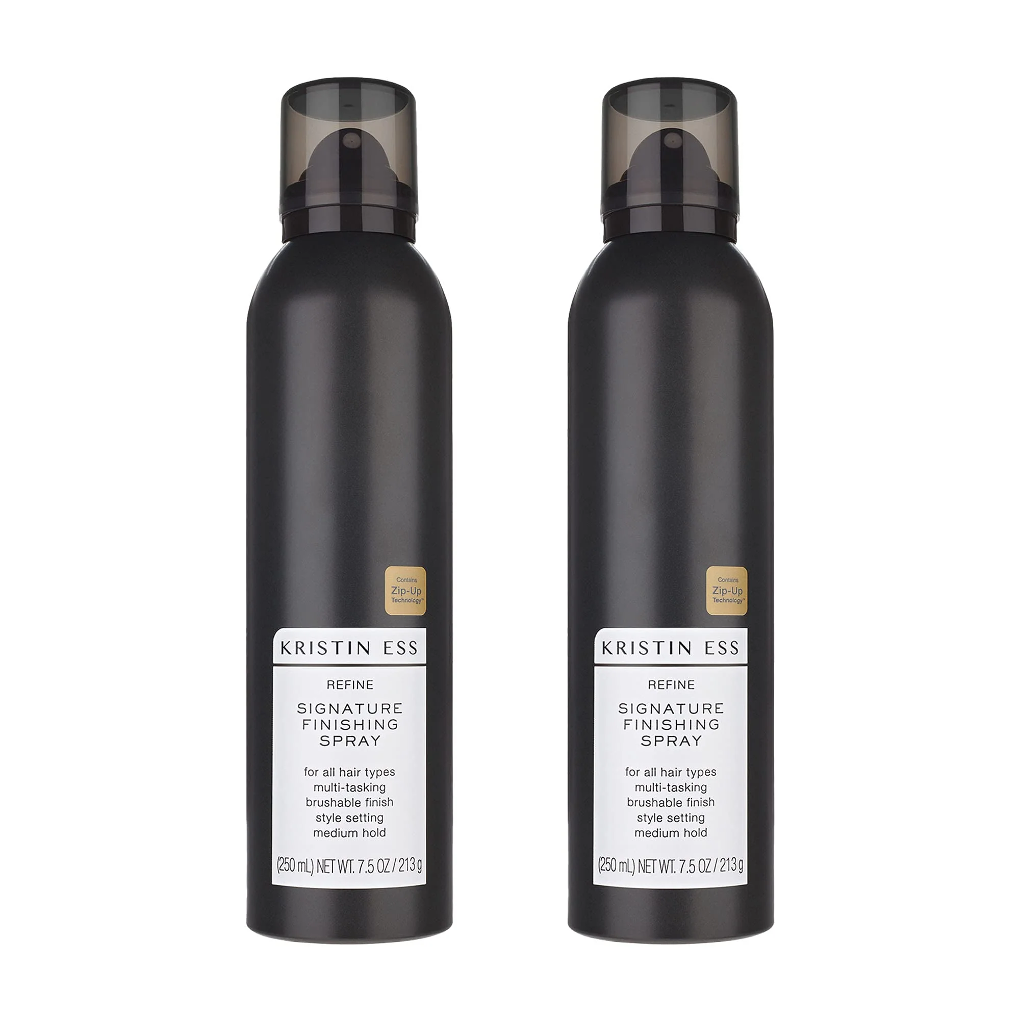 Genuine Kristin Ess Hair Refine Signature Finishing Hairspray - Flexible Hold Brushable Texture Style Support for All Hair Types - Vegan 7.5 oz Pack of 2 Unique