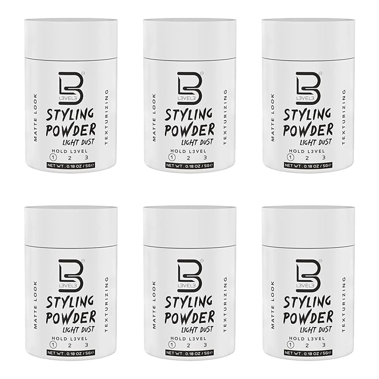 Fast L3 Level 3 Travel Styling Powder - Small 0.18 oz for Travel - Natural Look Mens Powder 6 White Carefully Designed