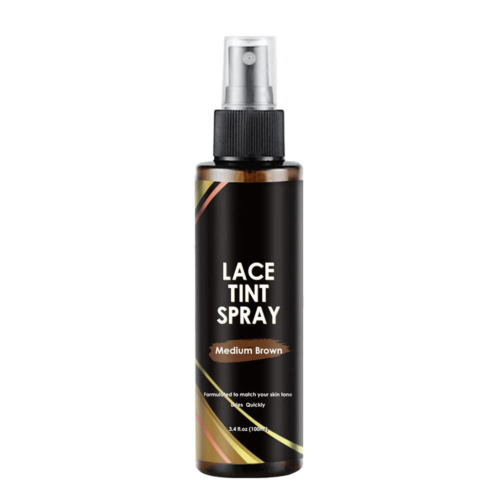 Superior Lace Tint Spray for Wigs - Dark Medium and Light Brown Shades for Closures and Frontal Lace Wigs - 100ml Convenient