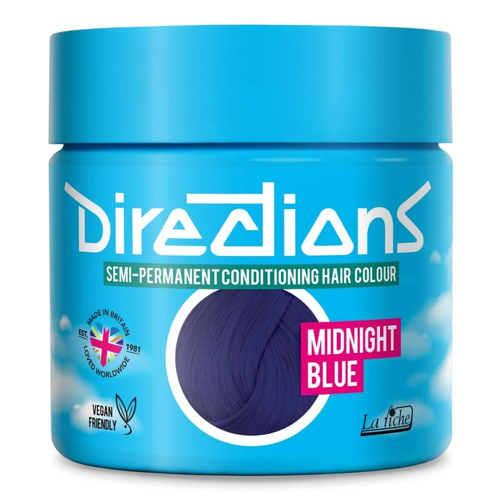Luxury La Riche Directions Semi-Permanent Hair Color 88ml Tubs - Midnight Blue Exclusive