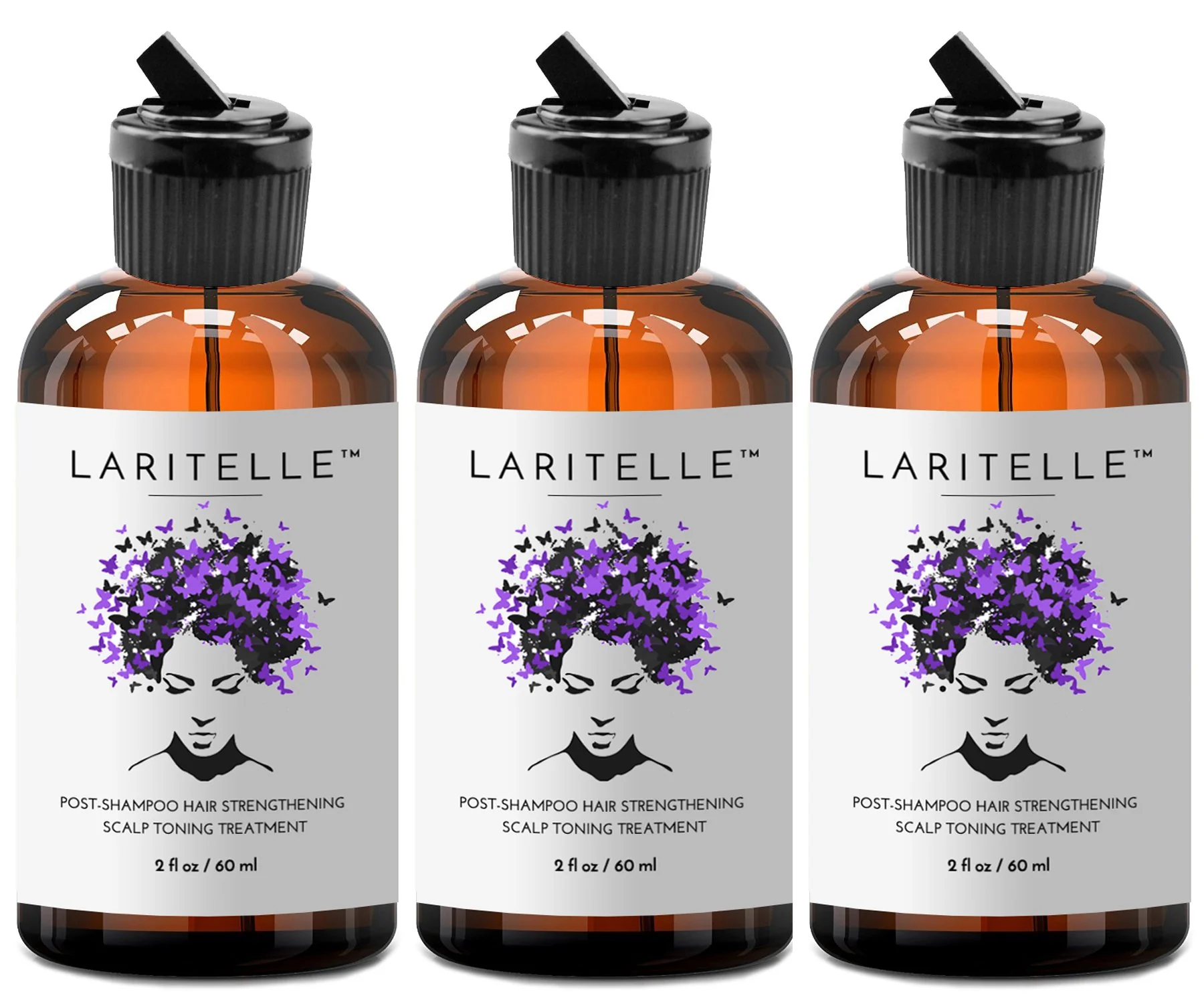 Minimalist Laritelle Organic Post-Shampoo Hair Strengthening Scalp Toning Treatment - Rosemary Saw Palmetto Cedar Nettle Hydrosols - 3 x 2 oz Top-Quality