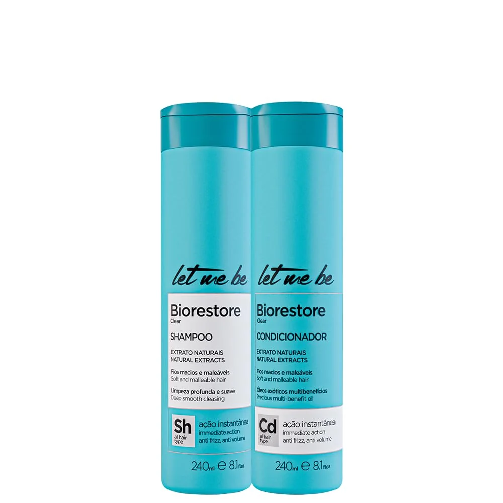 Proven Let Me Be Biorestore Clear Duo - Shampoo Conditioner Set 2x240ml 8.1 fl.oz - Anti-Frizz Anti-Volume Daily Hair Care - Nourishing Formula Luxury