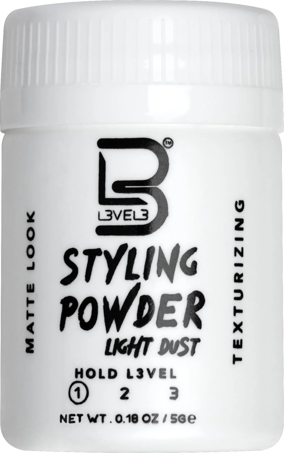 User-Friendly Level 3 Travel Styling Powder - 0.18 oz Lightweight Hair Powder for a Natural Look - for Men on the Go Genuine