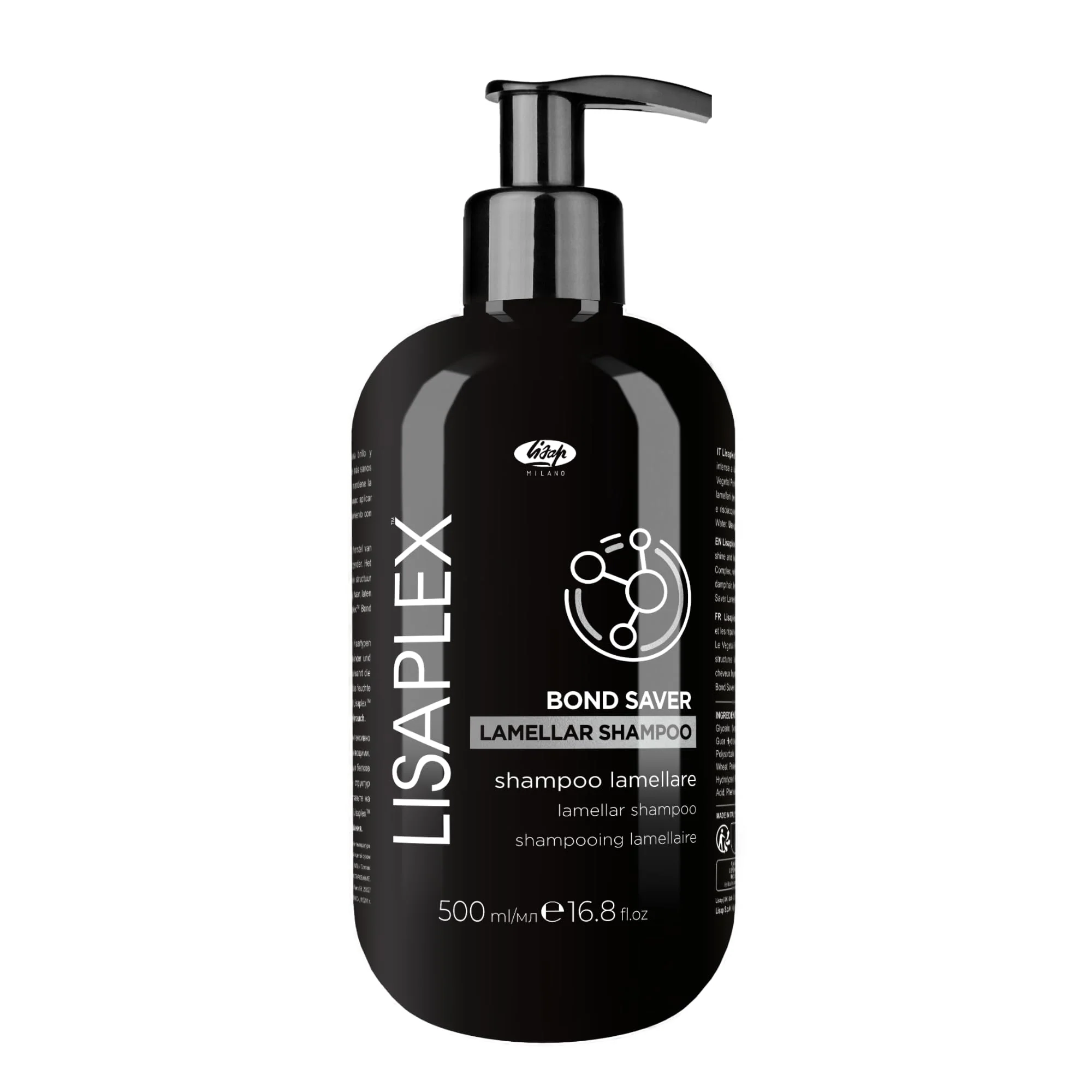 Casual Lisap Lisaplex Bond Saver Lamellar Shampoo for All Hair Types - Damaged Hair Repair Care Strengthen Sulfate 16.9 fl oz Durable