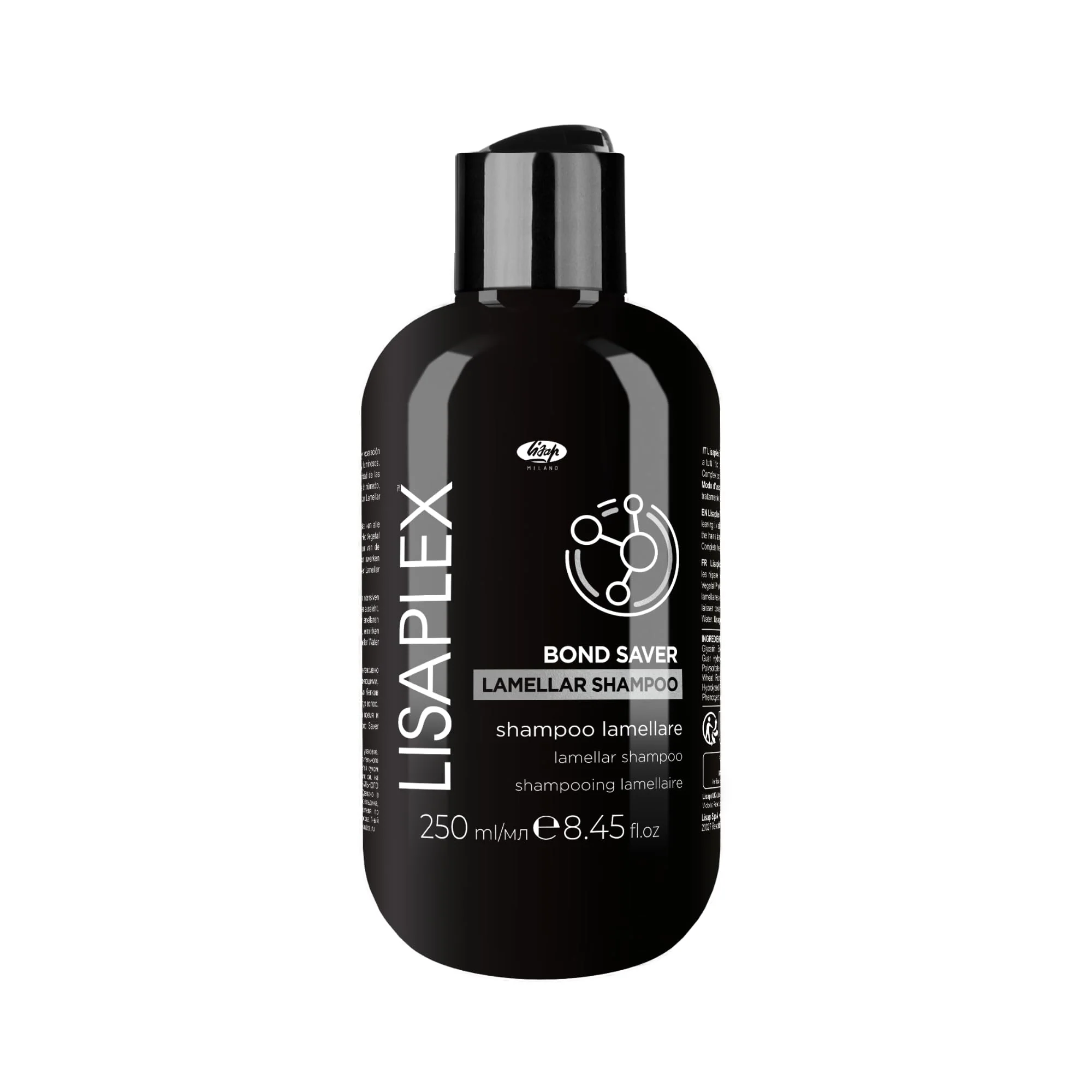 Healthy Lisap Lisaplex Bond Saver Lamellar Shampoo for All Hair Types - Damaged Hair Repair Care Strengthen Sulfate 8.45 fl oz Versatile