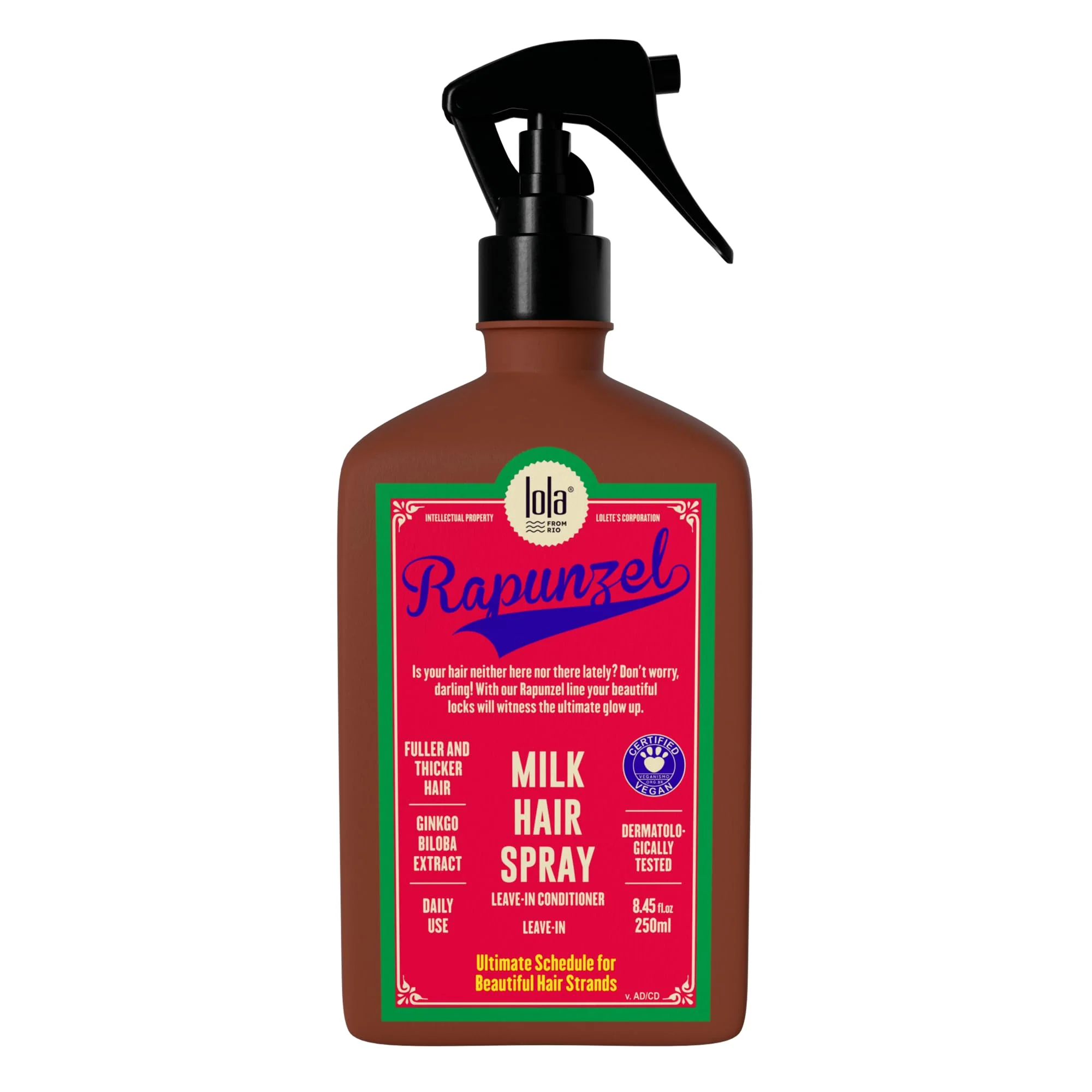 Professional Lola From Rio - Rapunzel Milk Spray for Women - Hydrating Leave-In Conditioner Detangler - Lightweight Moisturizing Hair Treatment for Dry Damaged Minimalist