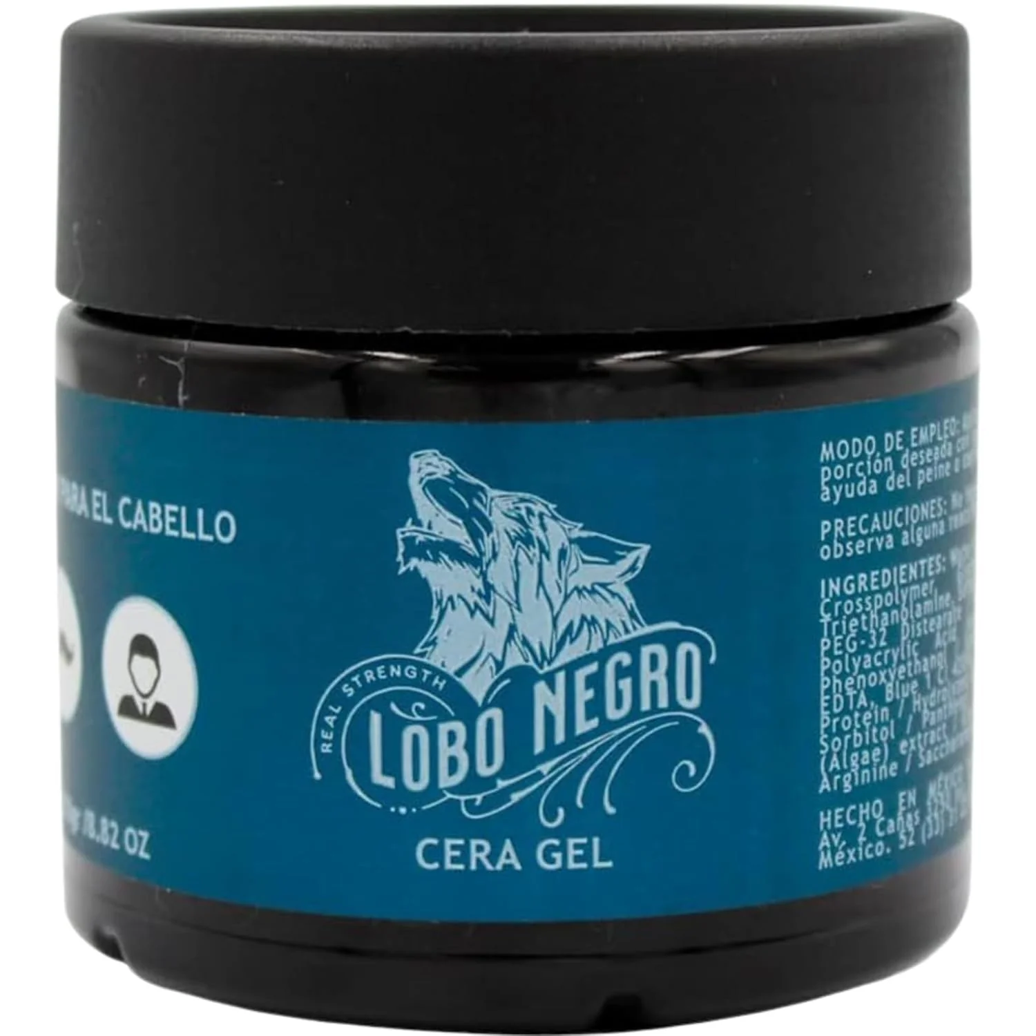 Traditional Lobo Negro Cera Gel 8.82 oz - Professional Hair Gel for Men - Long-Lasting Hold and Shine - I Mens Hair Gel for Styling and Control - Non-Greasy Original Design