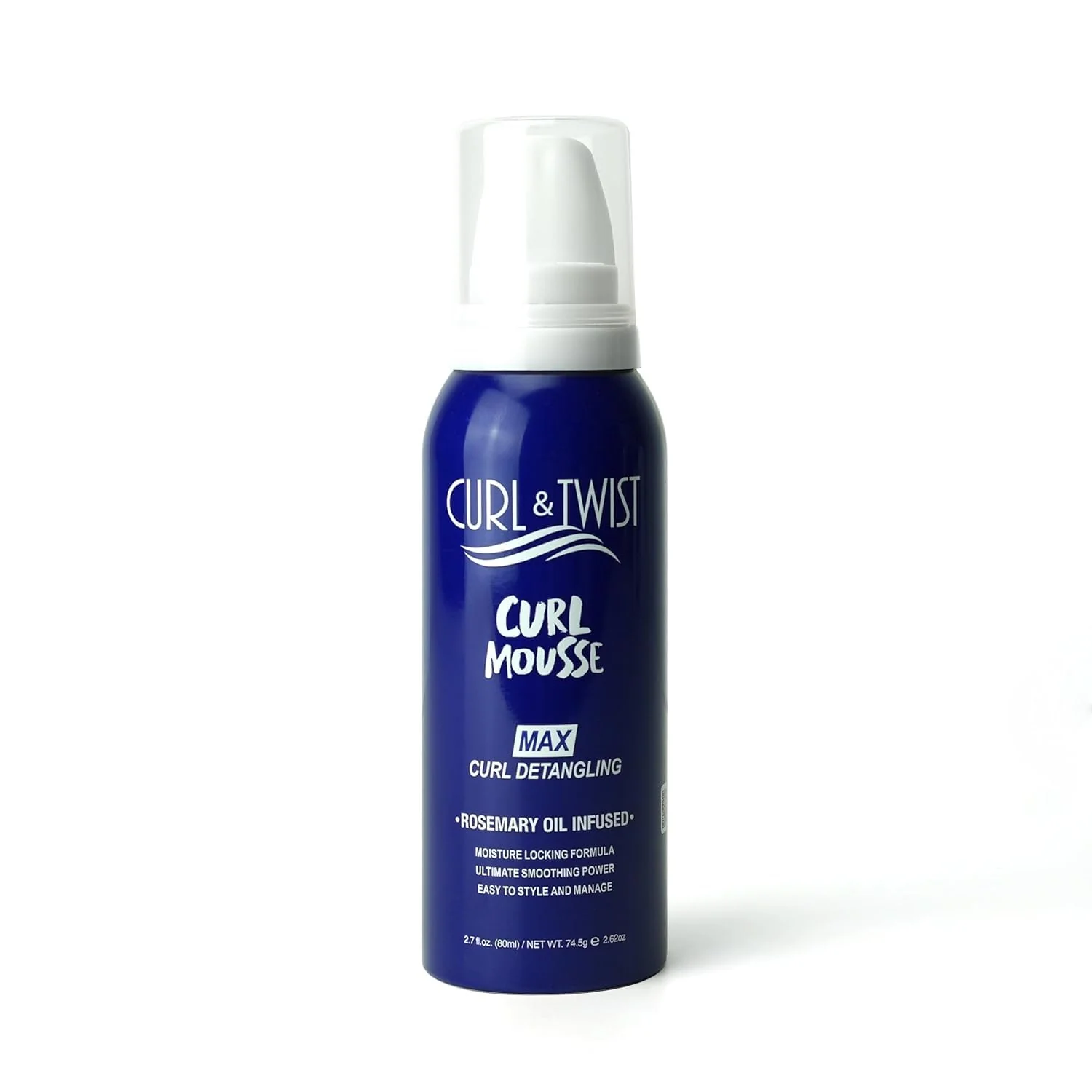 High-Performance Curl Twist Supreme Curl Detangling Mousse 2.7fl oz 80ml Travel Size Infused with Rosemary Olive and Castor Oil Adds Moisture Prevent Dryness Fashionable