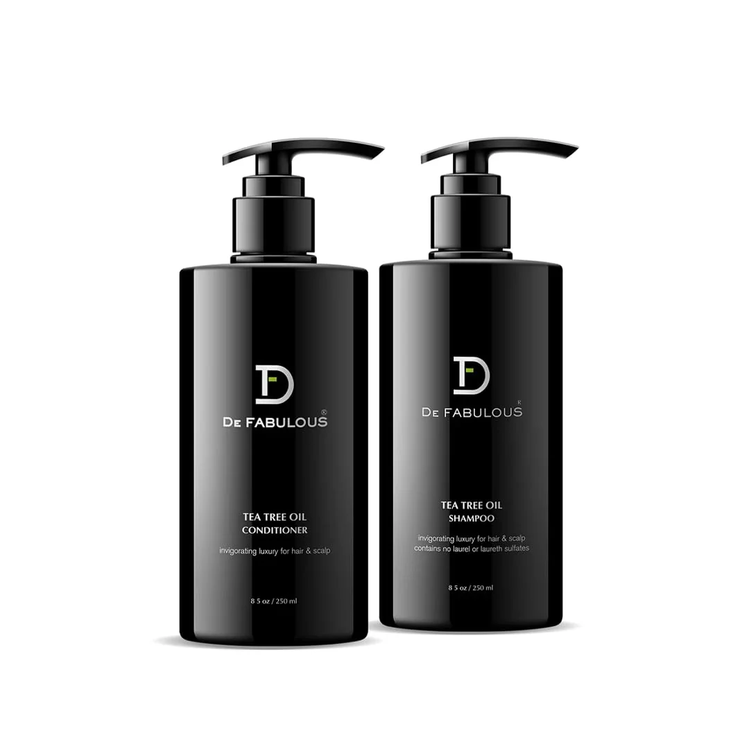Durable De Fabulous Tea Tree Oil Shampoo and Conditioner Set 8.5 fl oz High-Grade