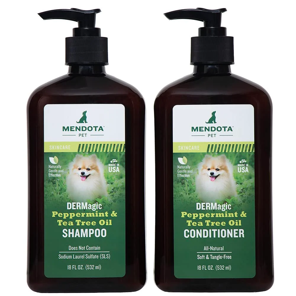 Genuine DER Peppermint Tea Tree Oil Shampoo Conditioner 18 fl. oz. Fine