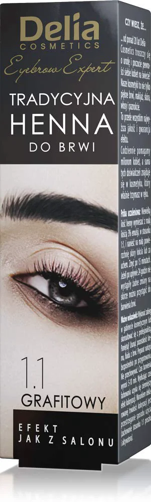 High-End Delia Traditional Henna Graphite 4g 0.14oz for Dying Eyeleashes and Eyebrows Flexible