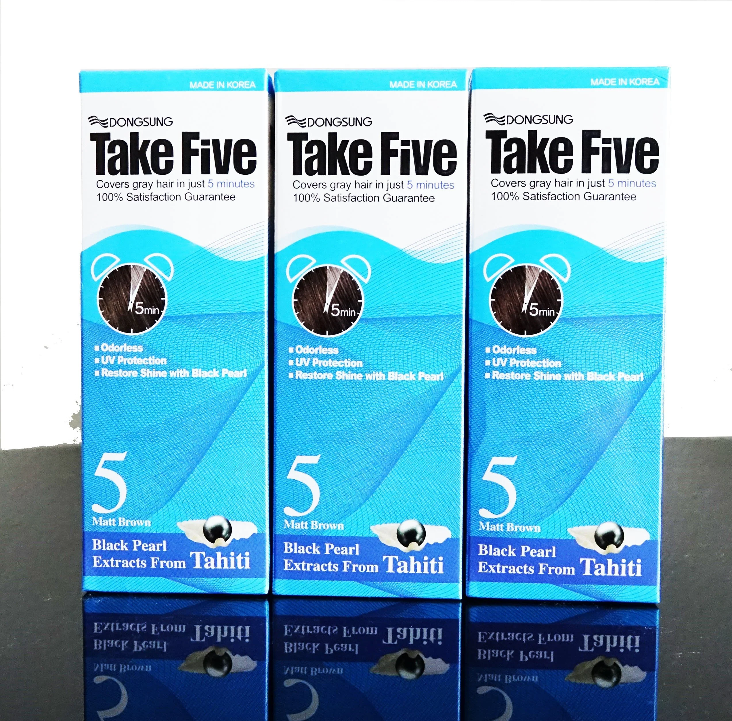 Practical Dongsung Take 5 Hair Dye Gray Hair Coveage No. 5 Matt Brown Pack of 3 Efficient
