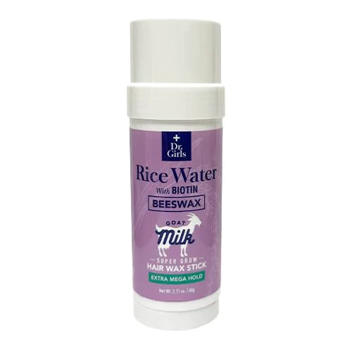 Enhanced Dr.Girls Rice Water Extra Mega Hold Hair Beeswax Stick 2.11oz 60g Goat Milk Contemporary