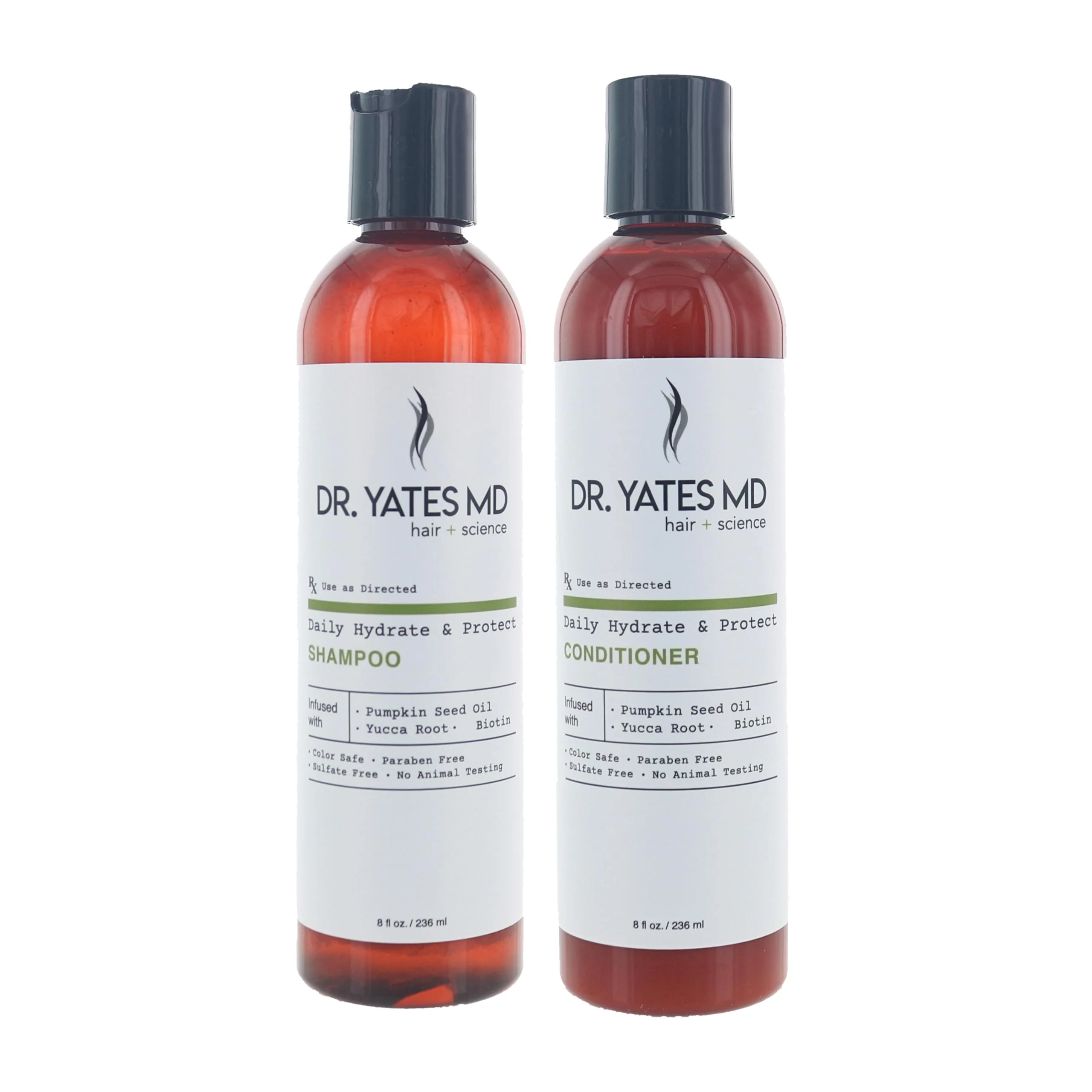 Durable Dr. Yates MD - Daily Hydrate and Protect Shampoo Bundle with Daily Hydrate and Protect Conditioner with Pumpkin Seed Oil Yucca Root and Biotin Luxury