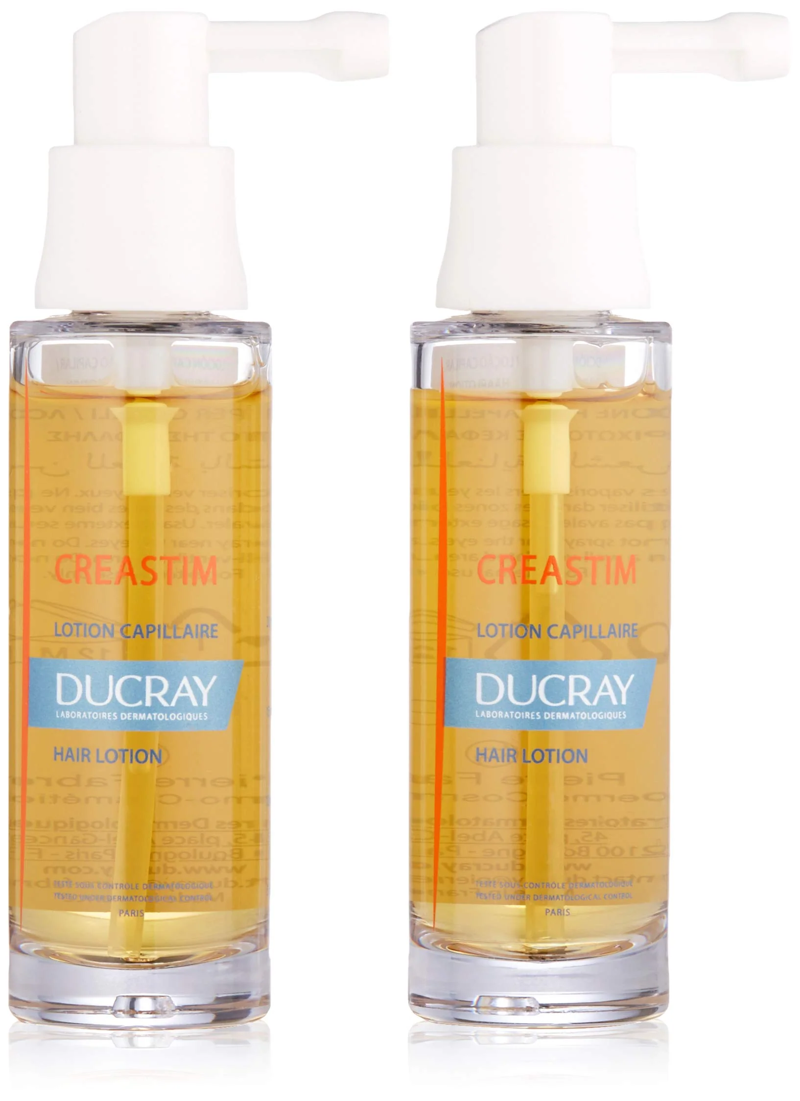Long-Lasting Ducray Creastim Hair Lotion Spray Men Women Strengthening Treatment for Sudden Reactional Thinnning Hair 2 x 1 oz. User-Friendly